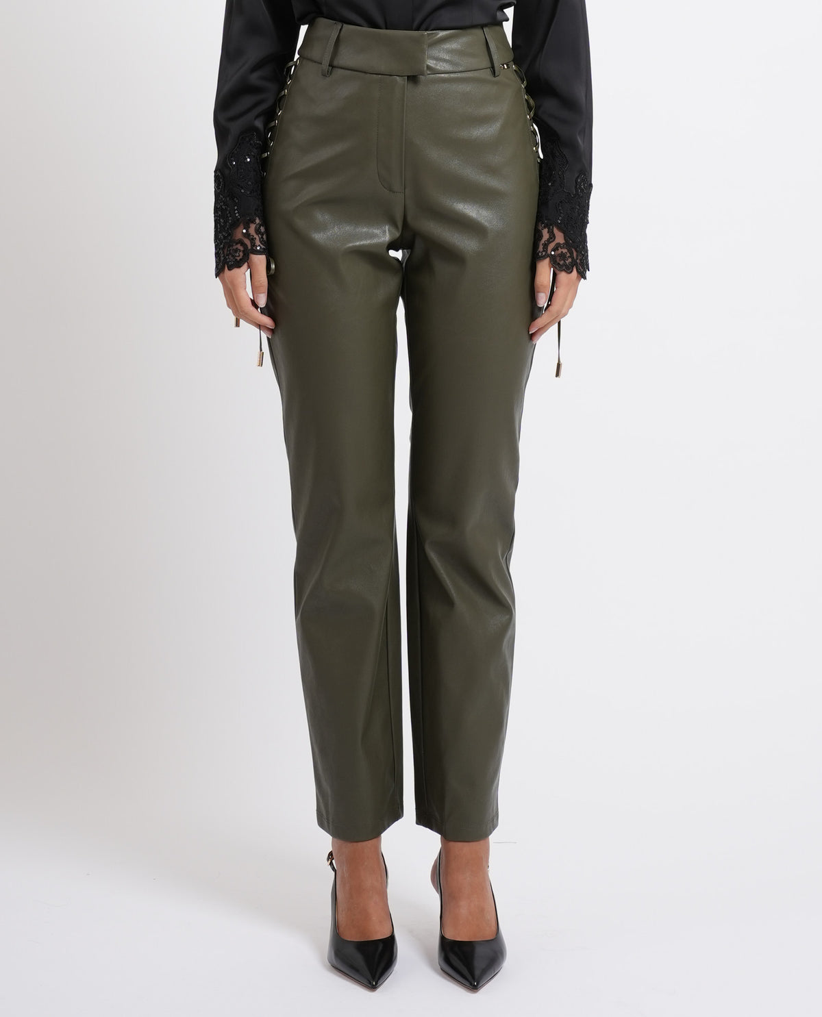 Pantaloni donna Fracomina in similpelle 