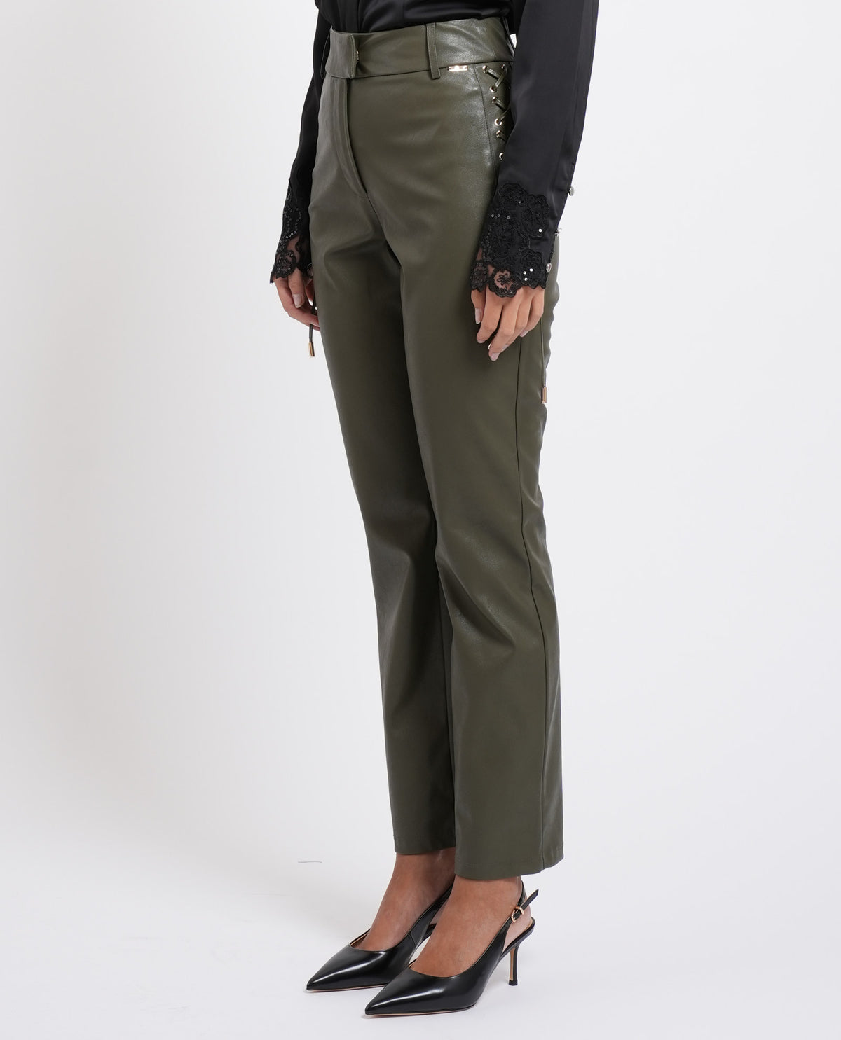 Pantaloni donna Fracomina in similpelle 