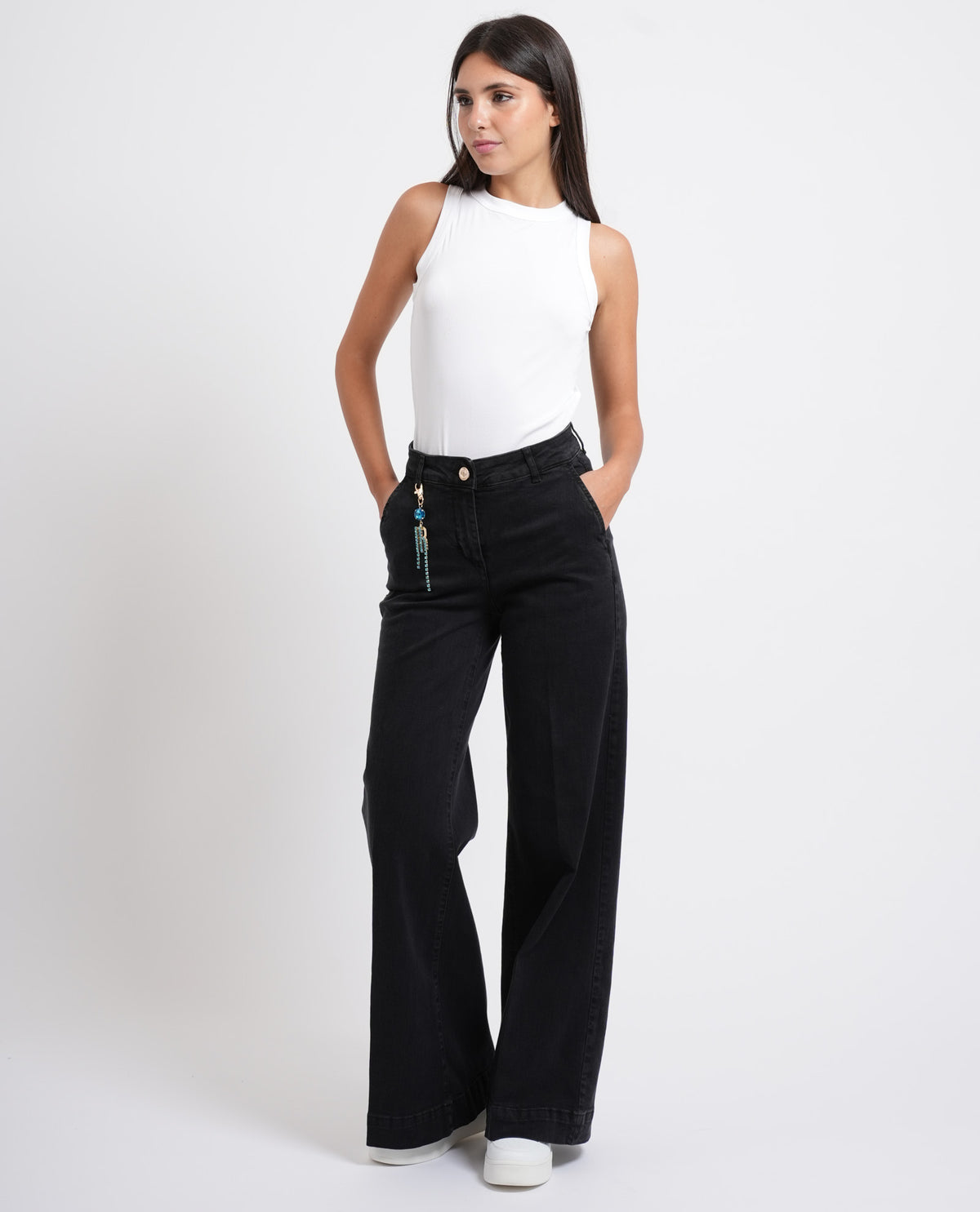 Jeans donna Fracomina wide leg a palazzo 