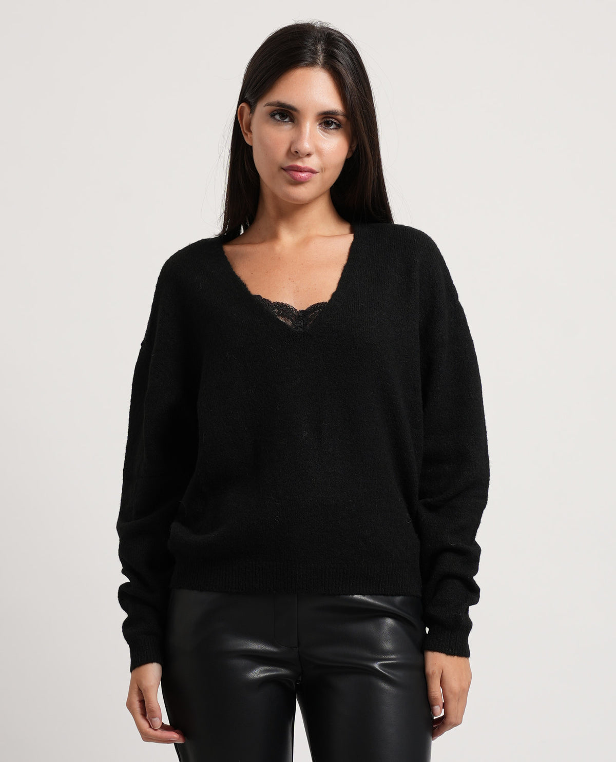 Maglione donna Fracomina con top lingerie 