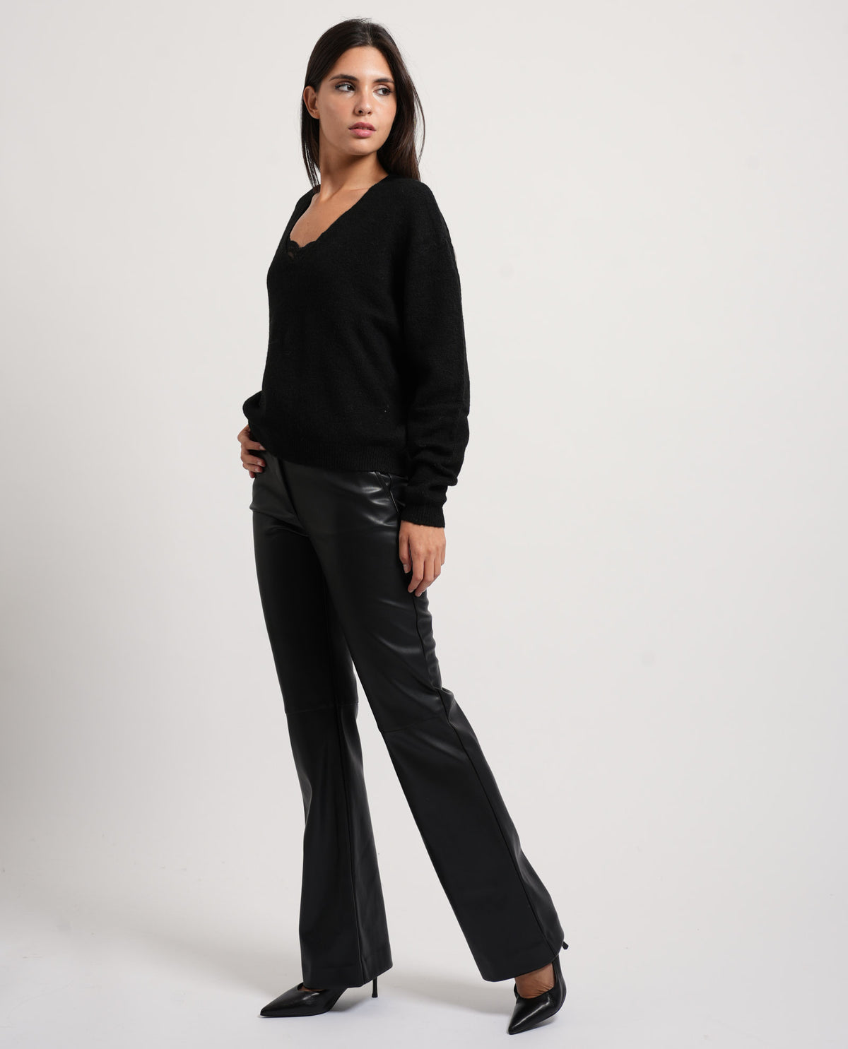 Maglione donna Fracomina con top lingerie 