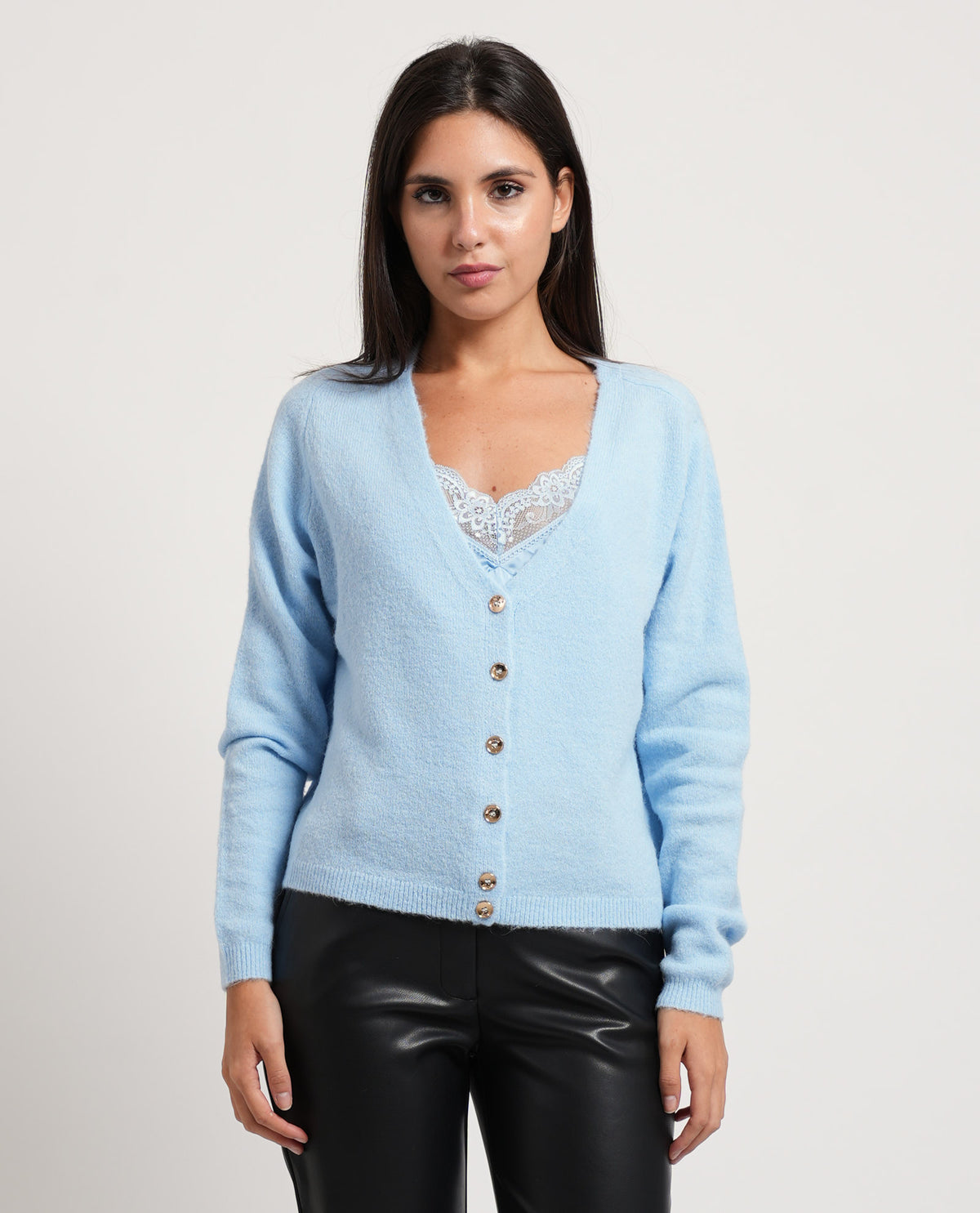 Cardigan donna Fracomina con top lingerie 