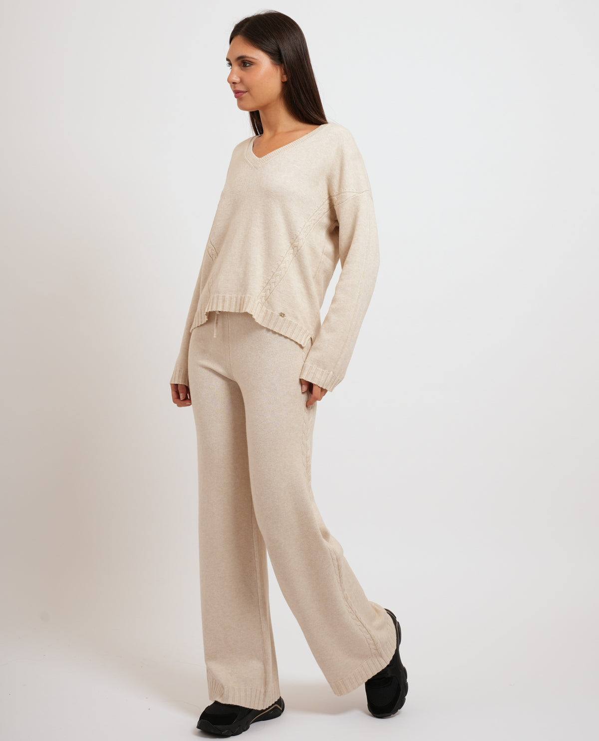 Pantaloni donna Gaudi con elastico e coulisse 
