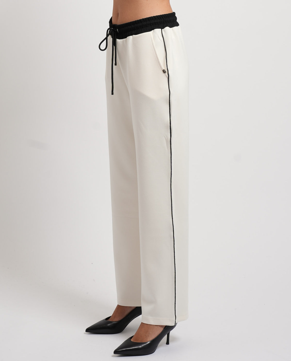 Pantaloni jogging bianchi donna Gaudi con coulisse 