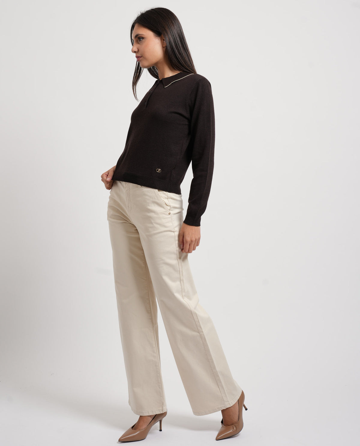 Pantaloni Gaudi donna in cotone elasticizzato 