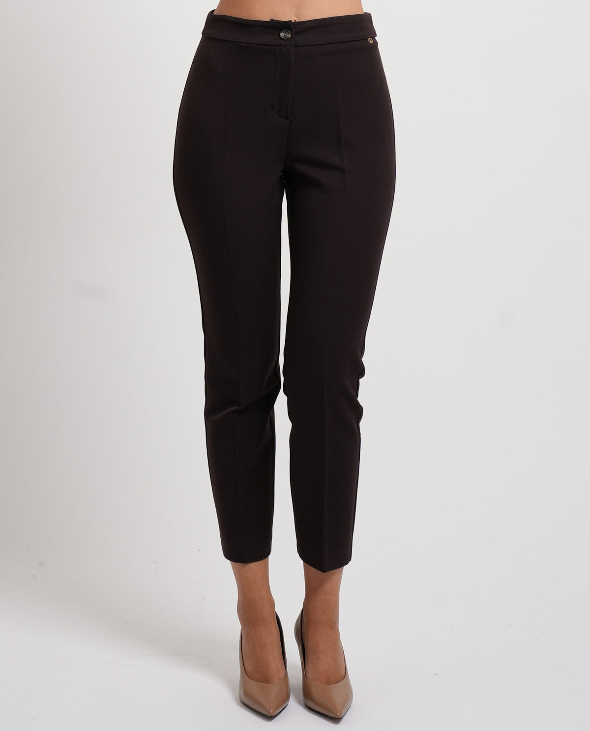 Pantaloni cropped donna Gaudi con piega 