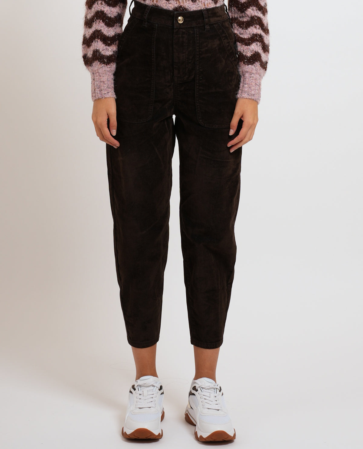 Jeans slouchy Gaudi donna in cotone floccato 