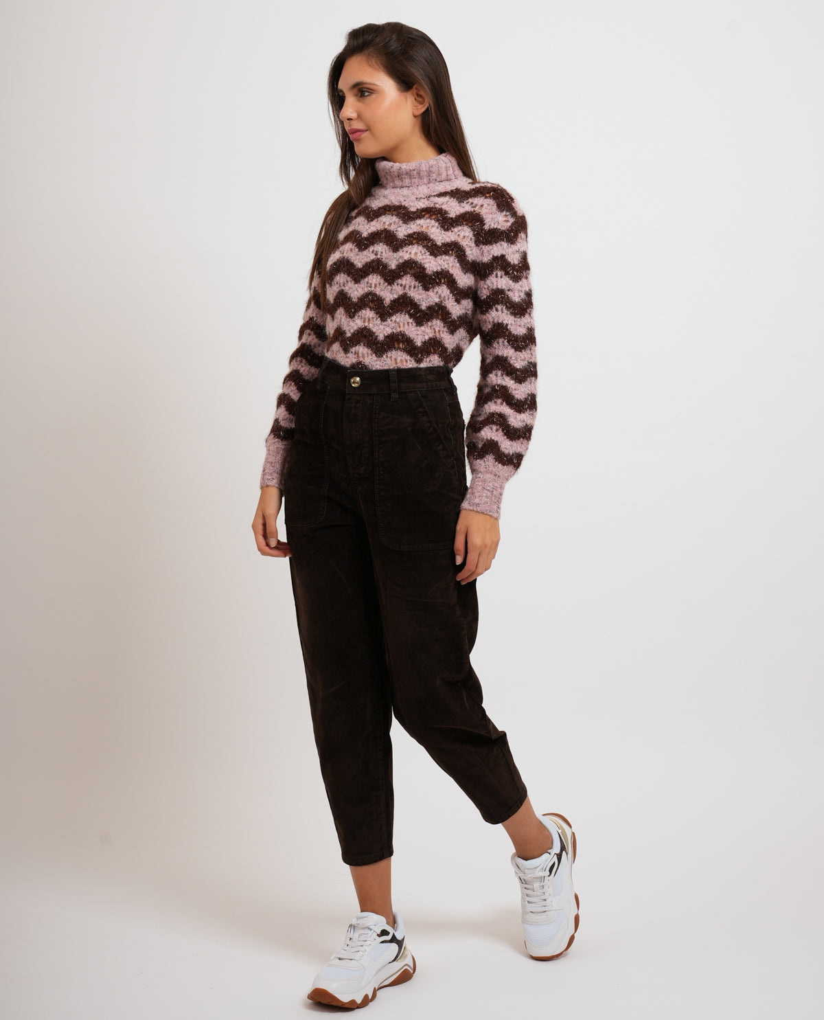 Jeans slouchy Gaudi donna in cotone floccato 