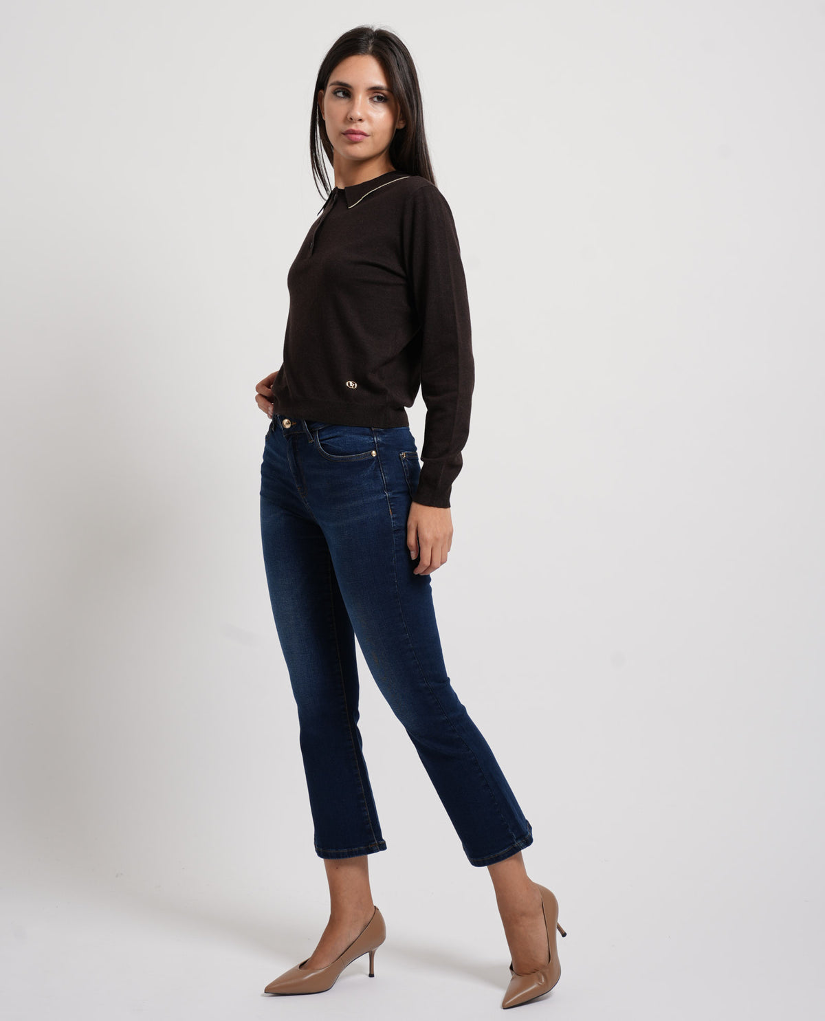 Jeans cinque tasche Gaudi donna in cotone used 