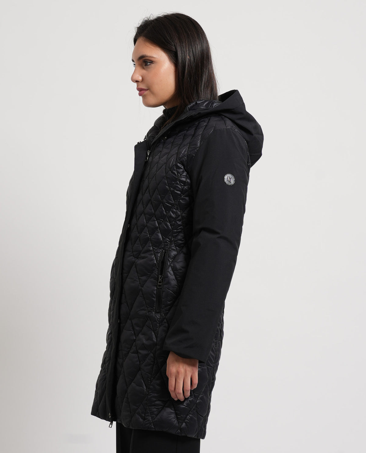 Parka nero Gaudi donna con cappuccio 