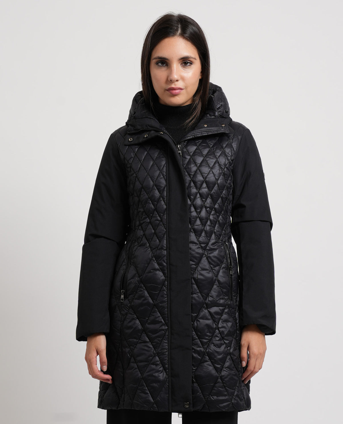 Parka nero Gaudi donna con cappuccio 