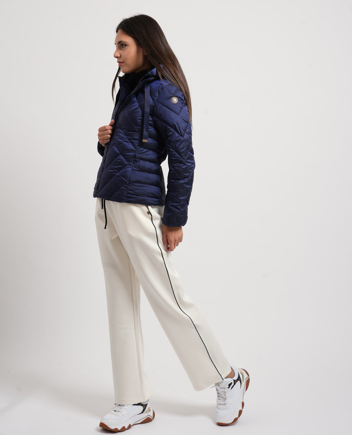 Piumino donna Gaudi in nylon con cappuccio 