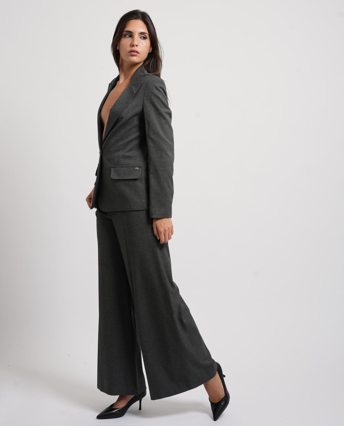 Blazer donna Gaudi monopetto in misto viscosa 