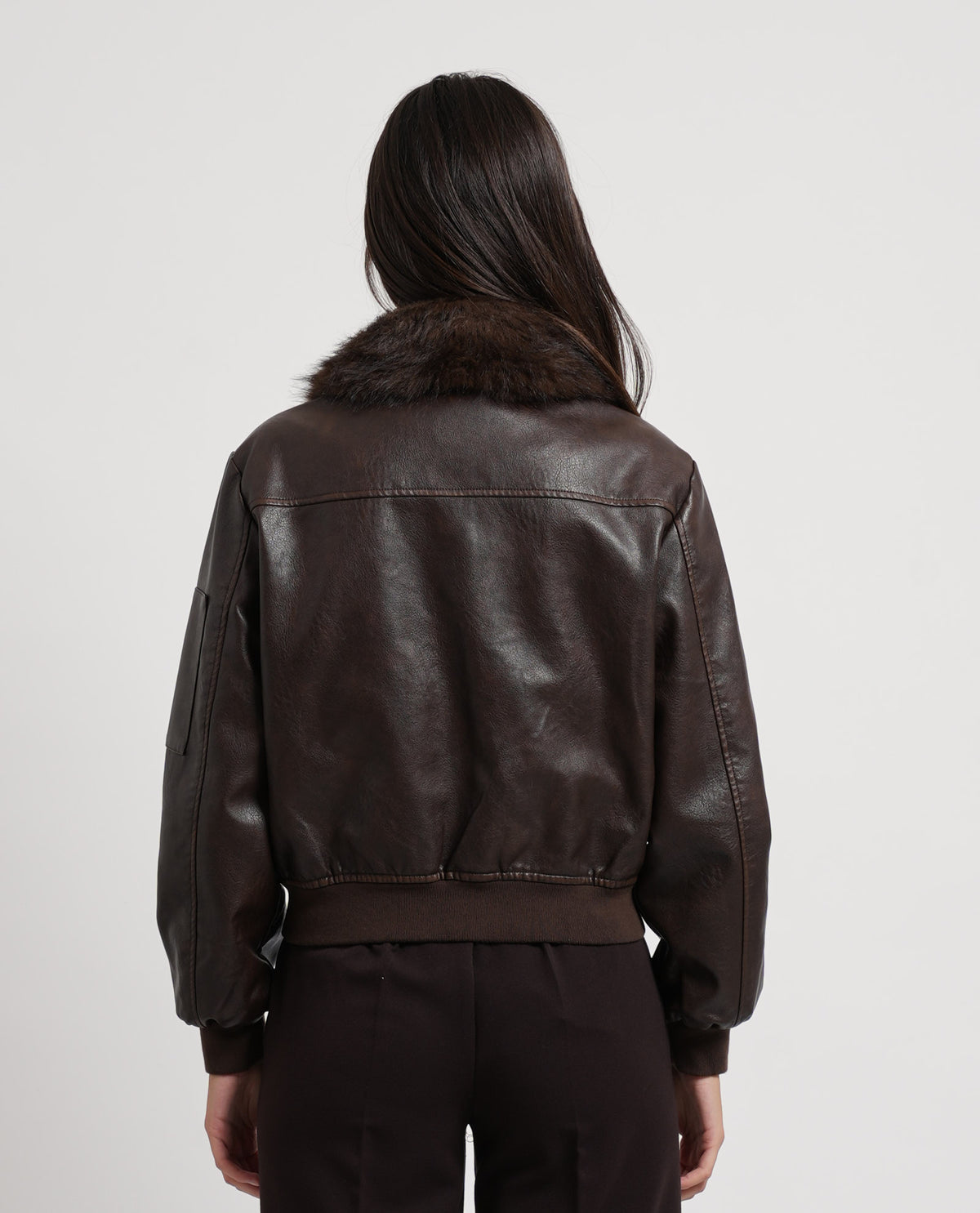 Giacca donna Gaudi in similpelle con zip 