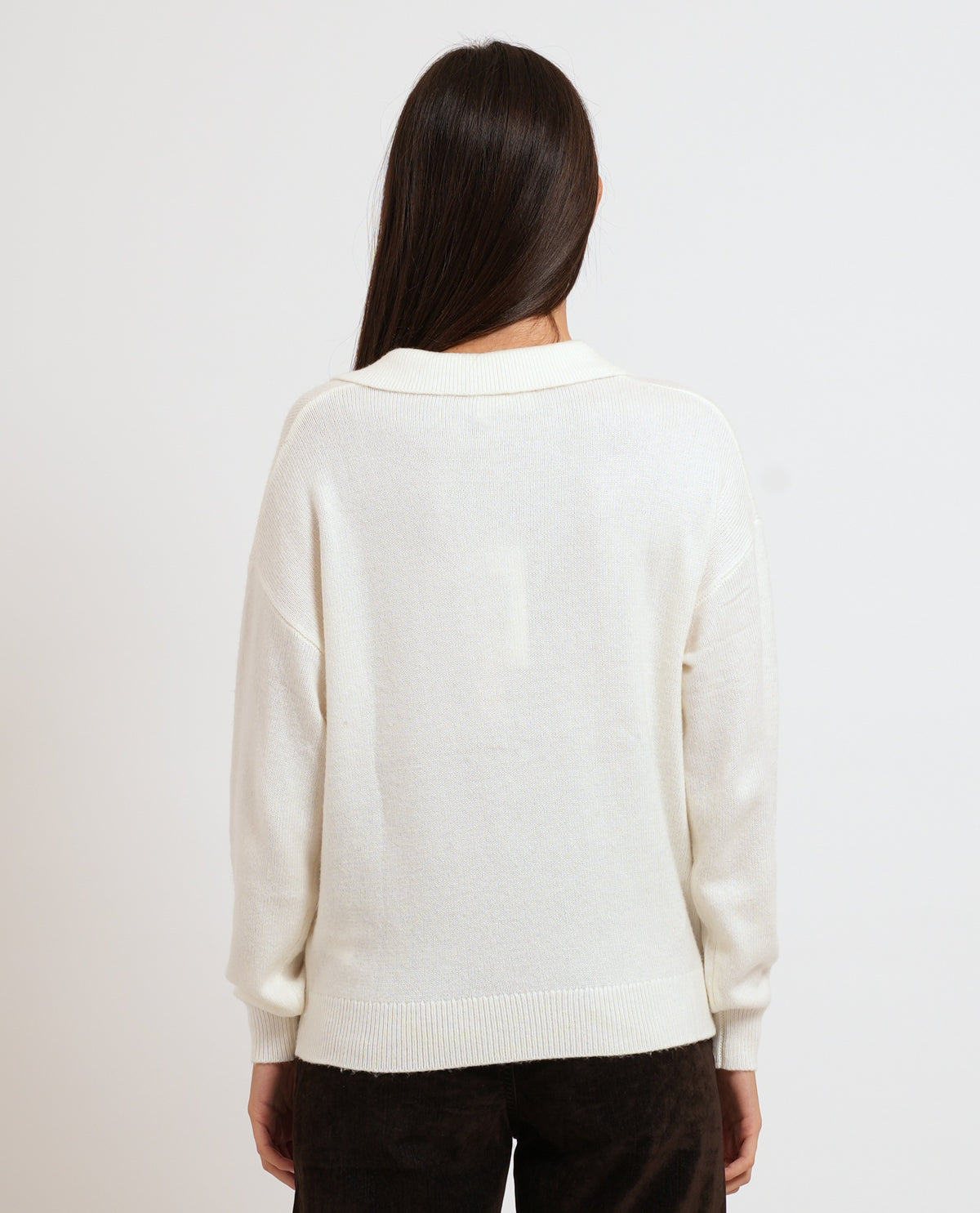 Maglione in misto lana Gaudi donna con collo a polo 