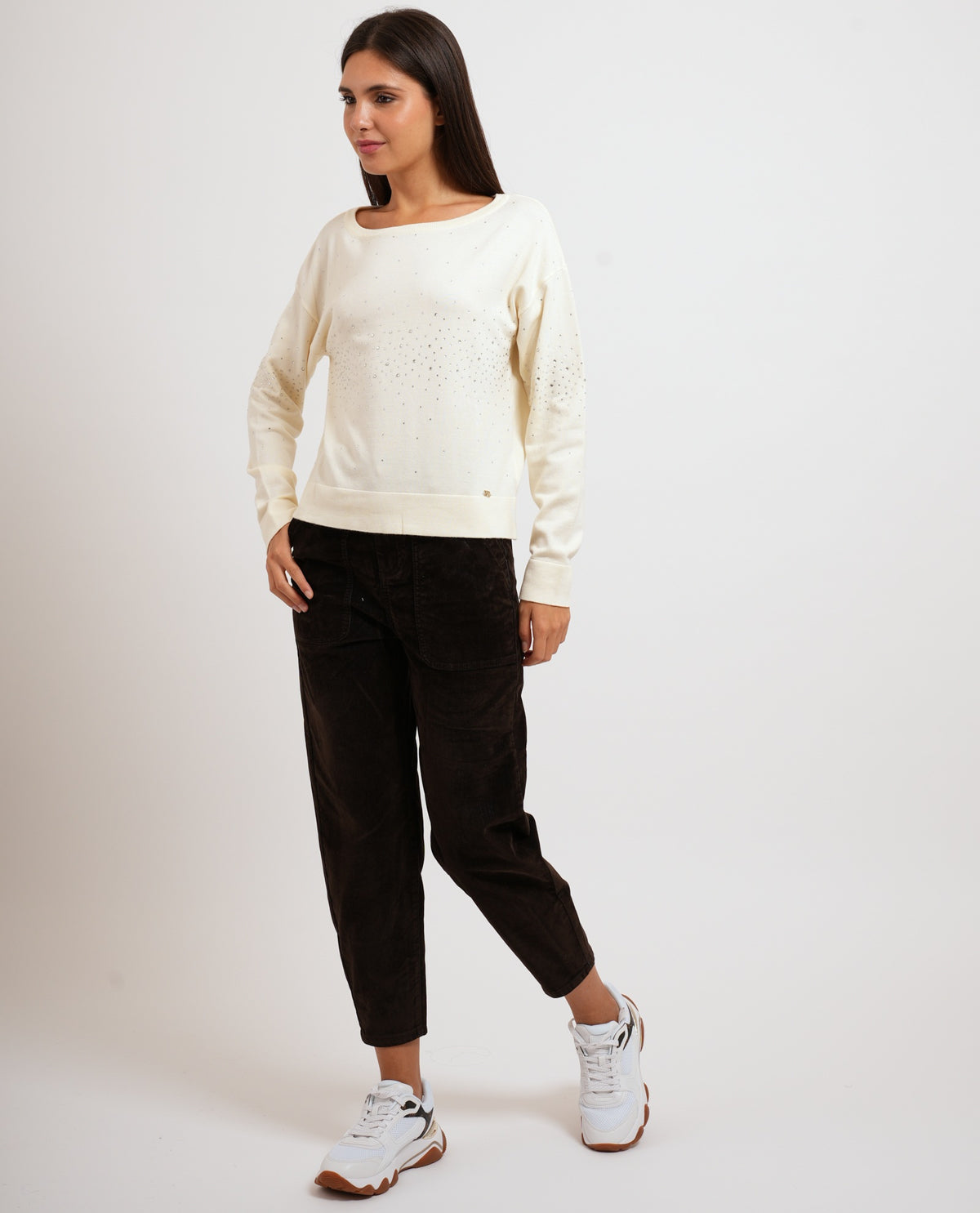 Maglione donna Gaudi con strass 