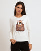 T-shirt da donna Gaudi in jersey con stampa e strass