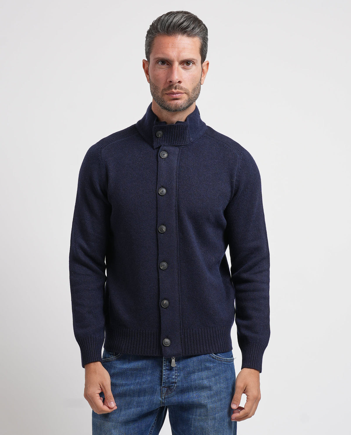 Maglia uomo Gran Sasso con colletto a polo 