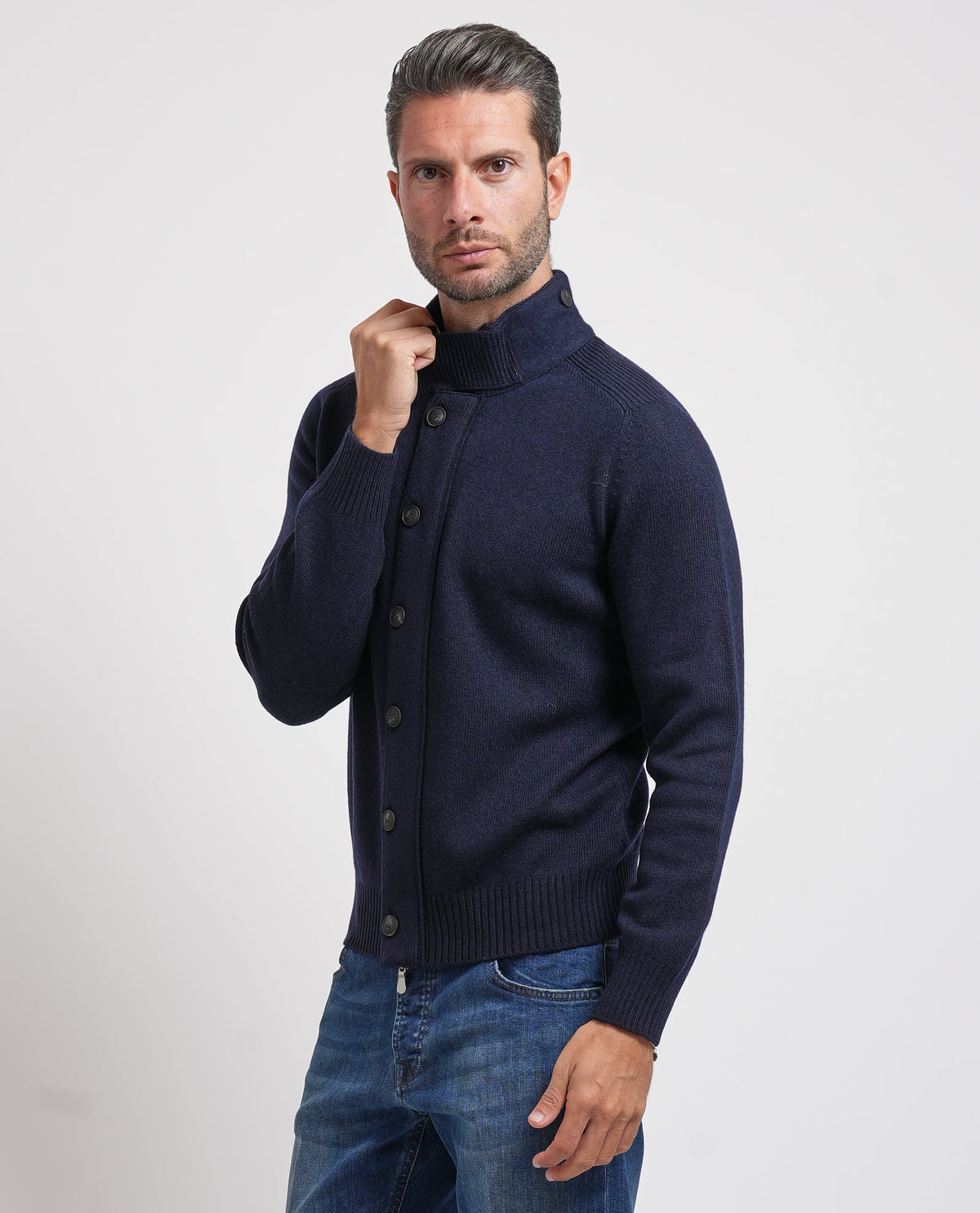 Maglia uomo Gran Sasso con colletto a polo 