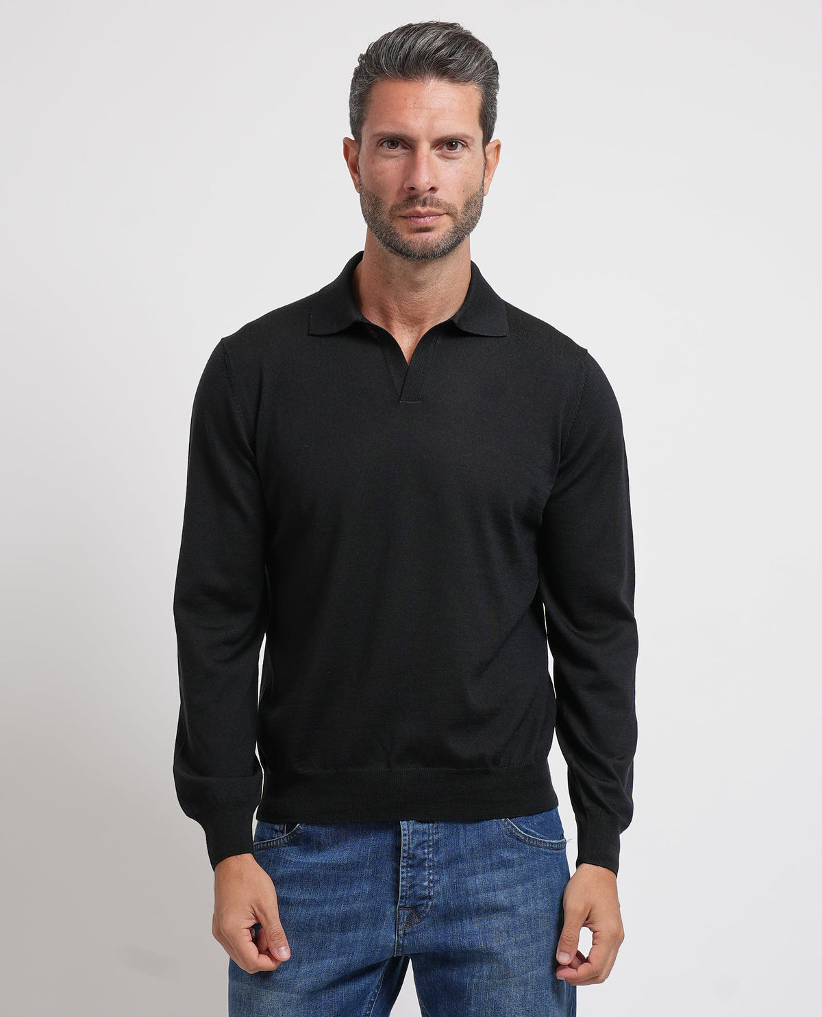 Maglia uomo Gran Sasso con colletto a polo 
