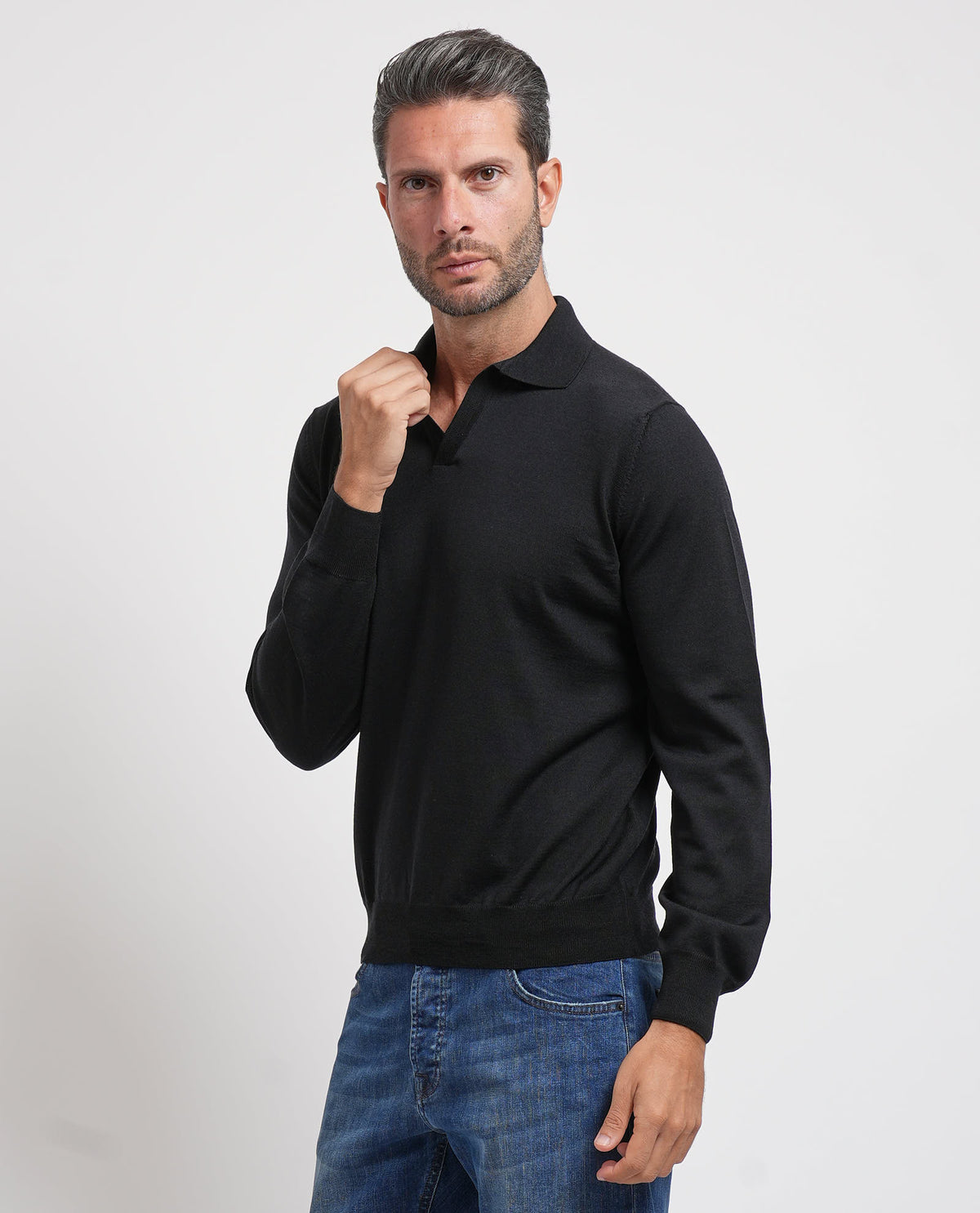 Maglia uomo Gran Sasso con colletto a polo 