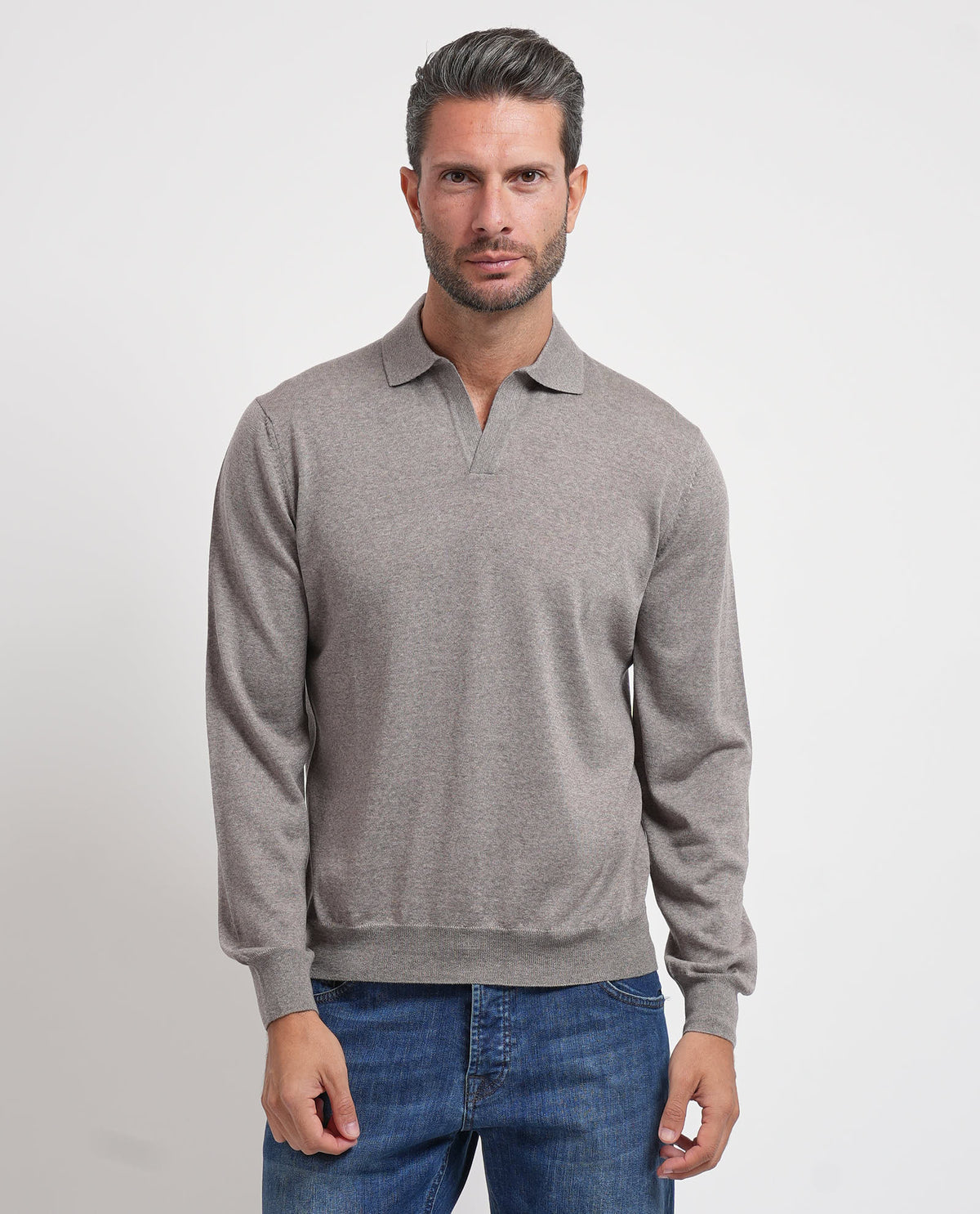 Maglia uomo Gran Sasso con colletto a polo 