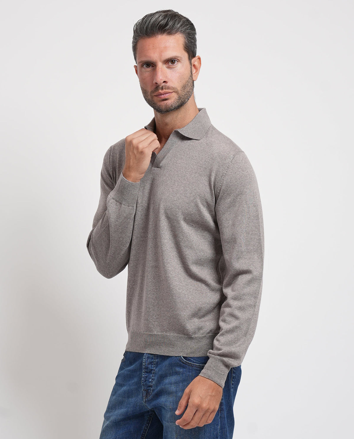 Maglia uomo Gran Sasso con colletto a polo 