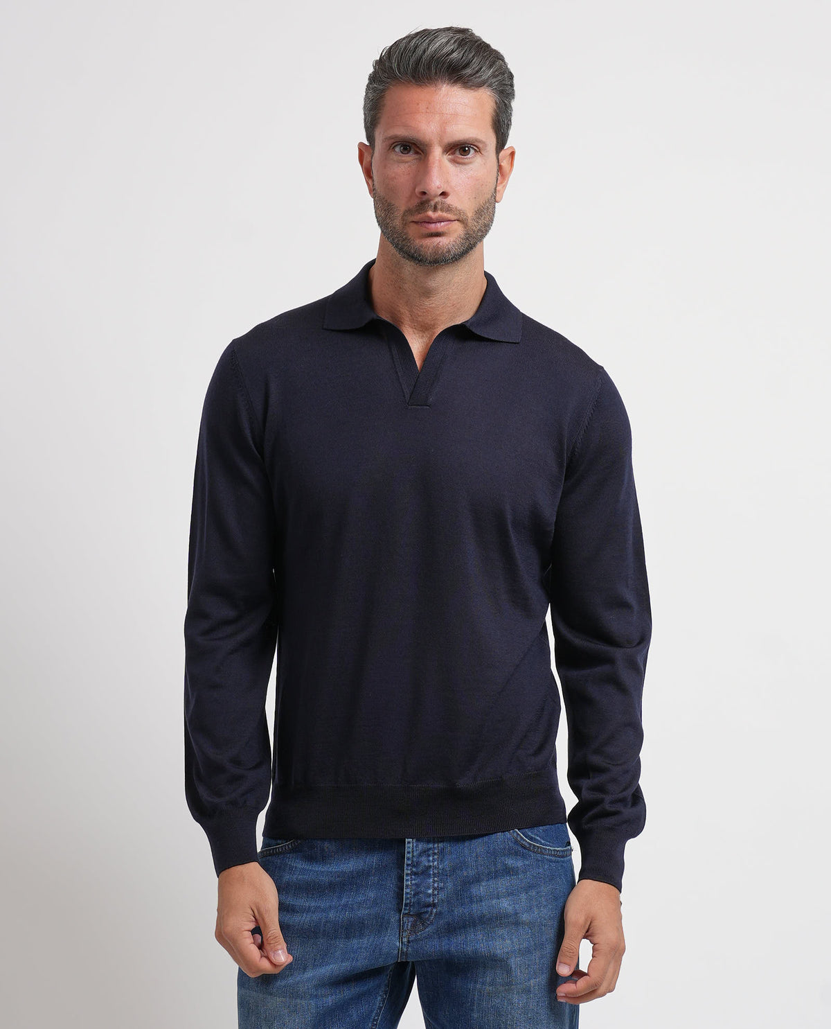 Maglia uomo Gran Sasso con colletto a polo 
