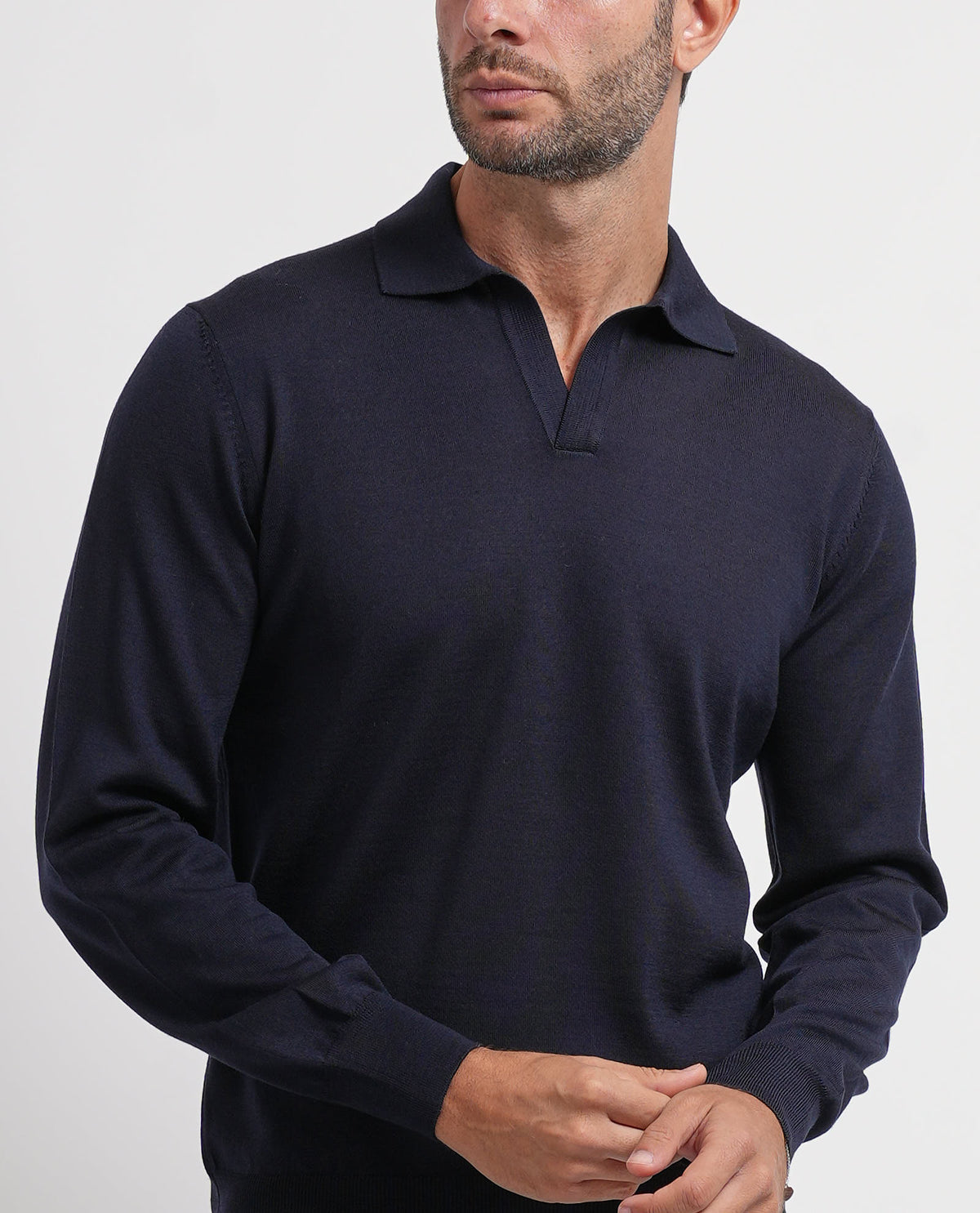 Maglia uomo Gran Sasso con colletto a polo 