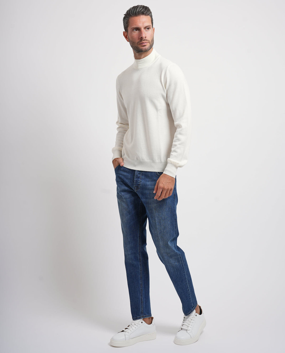 Maglione uomo Gran Sasso mezzo collo 