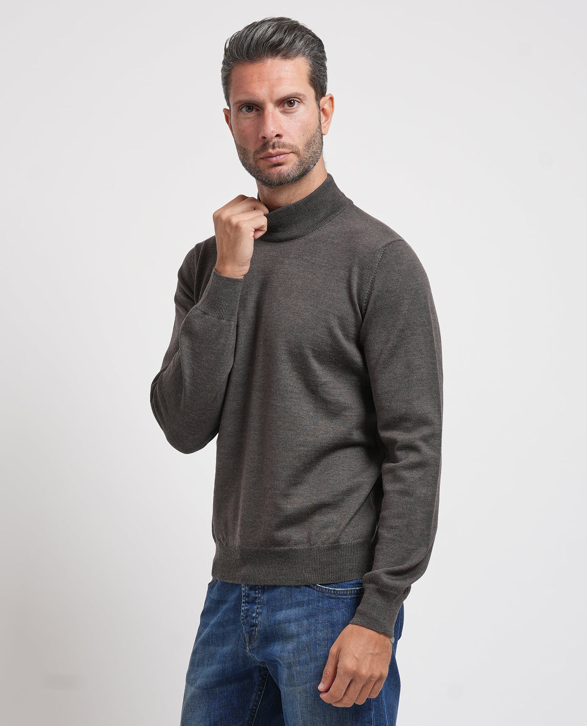 Maglione uomo Gran Sasso mezzo collo 