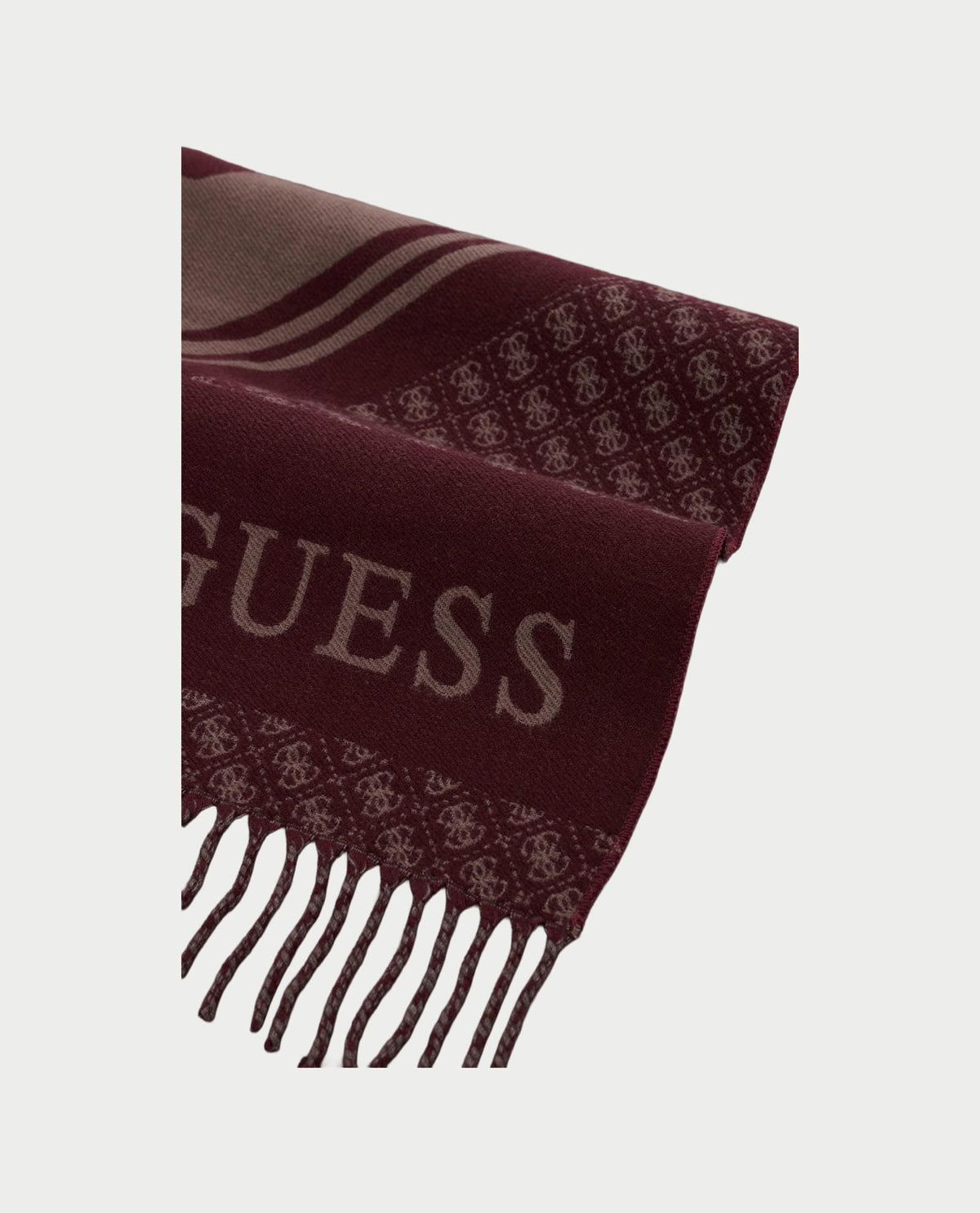 Sciarpa donna Guess con frange e logo 
