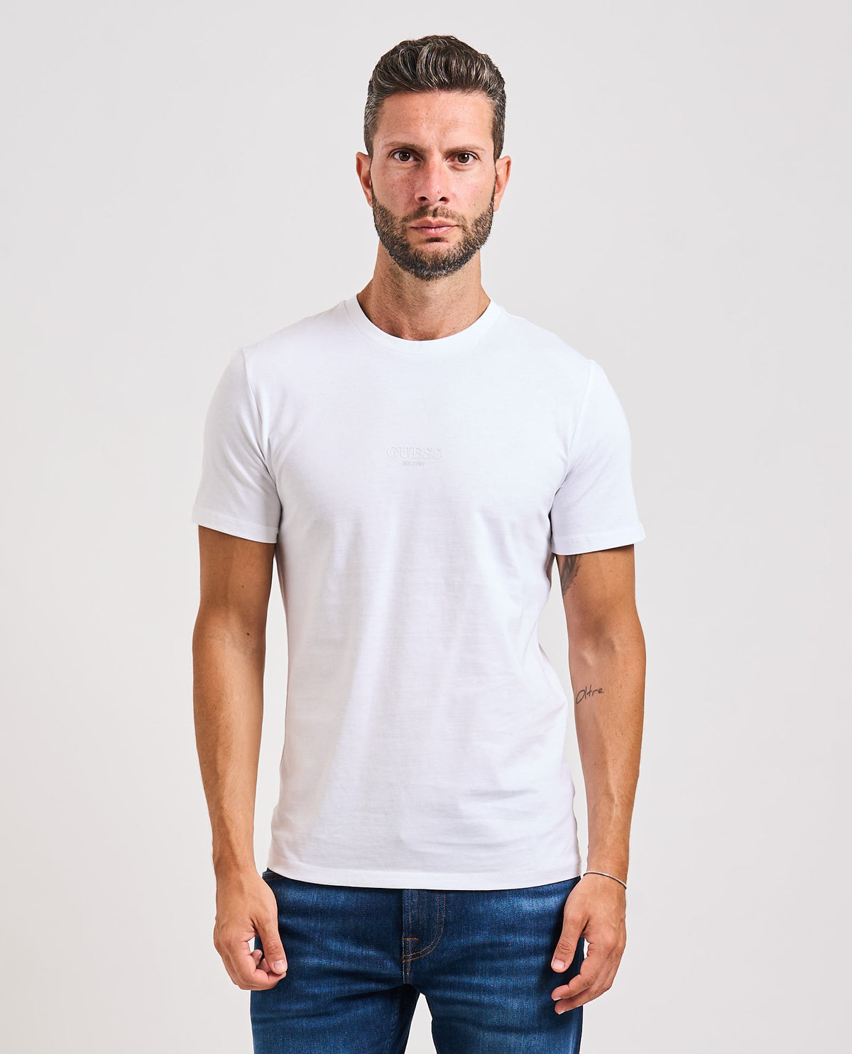 T-shirt Aidy uomo Guess girocollo<BR/> 