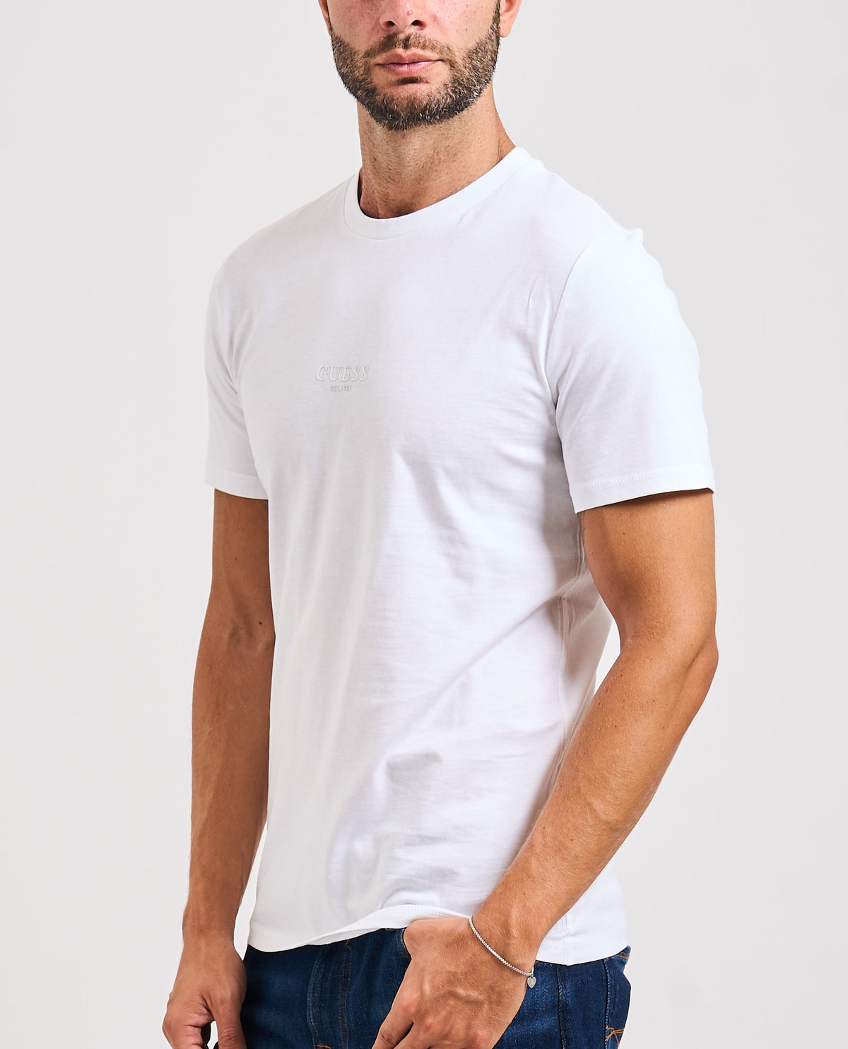 T-shirt Aidy uomo Guess girocollo<BR/> 