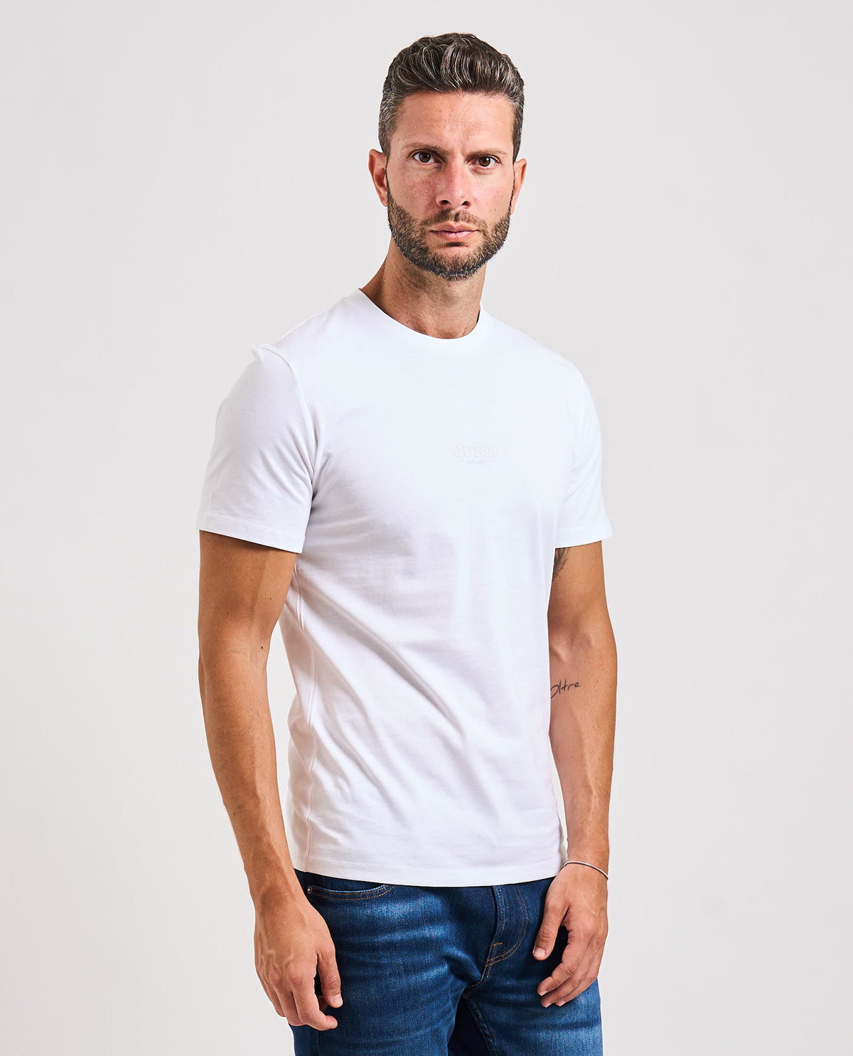 T-shirt Aidy uomo Guess girocollo<BR/> 