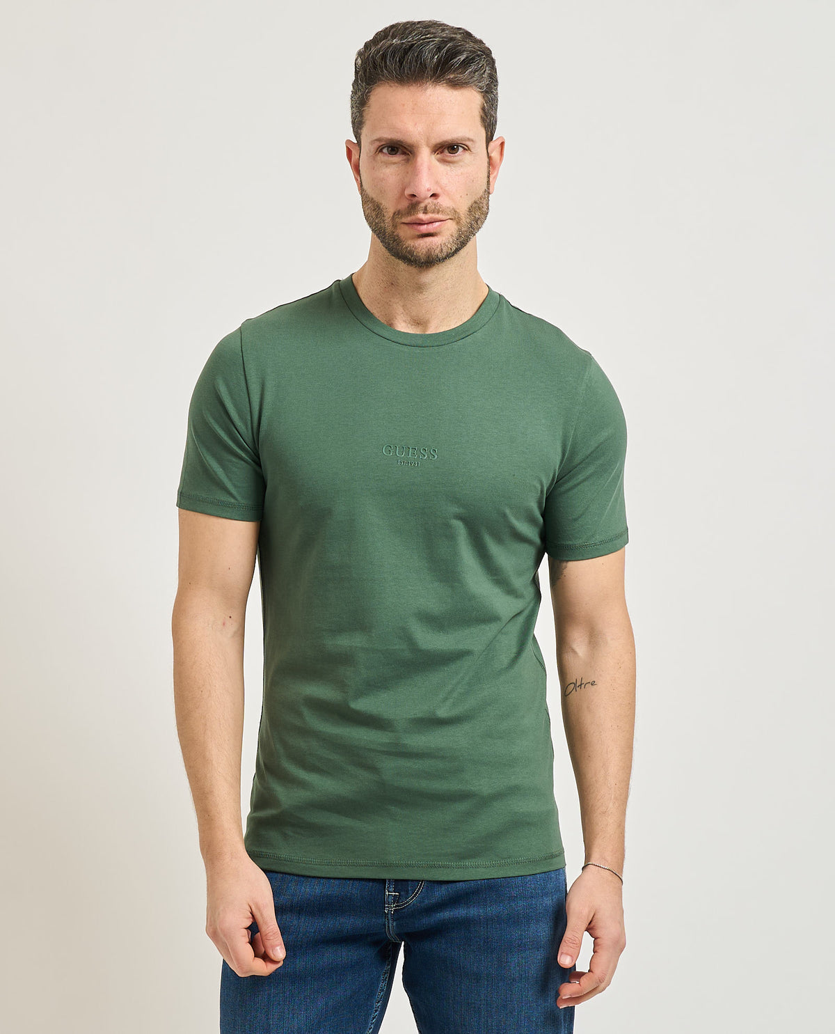 T-shirt Aidy uomo Guess girocollo<BR/> 