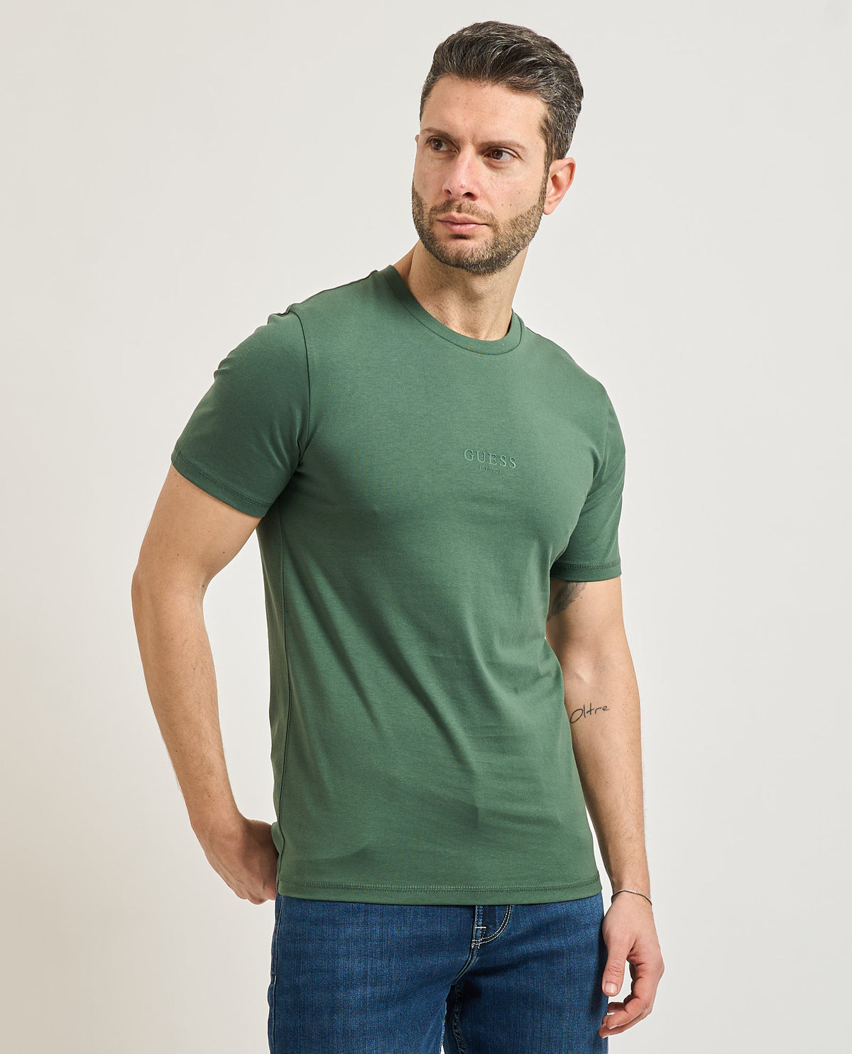 T-shirt Aidy uomo Guess girocollo<BR/> 