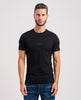 T-shirt nera Aidy uomo Guess girocollo