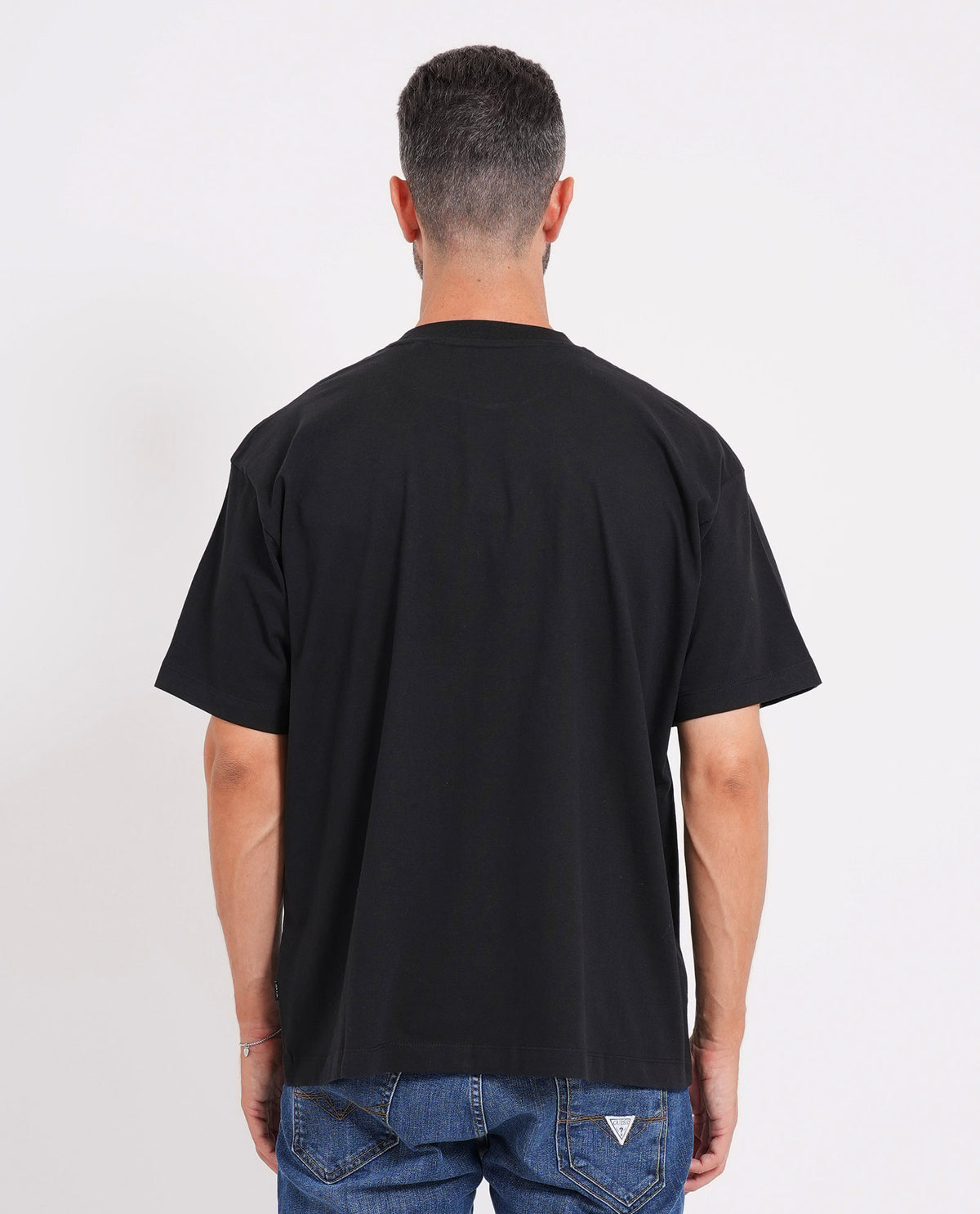 T-shirt oversize con patch mini Guess uomo 