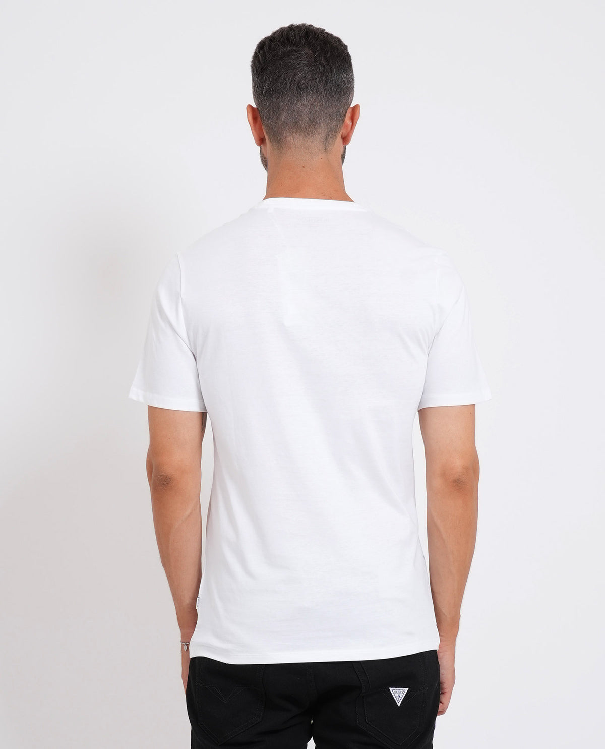 T-shirt uomo Guess con logo ricamato<BR/> 
