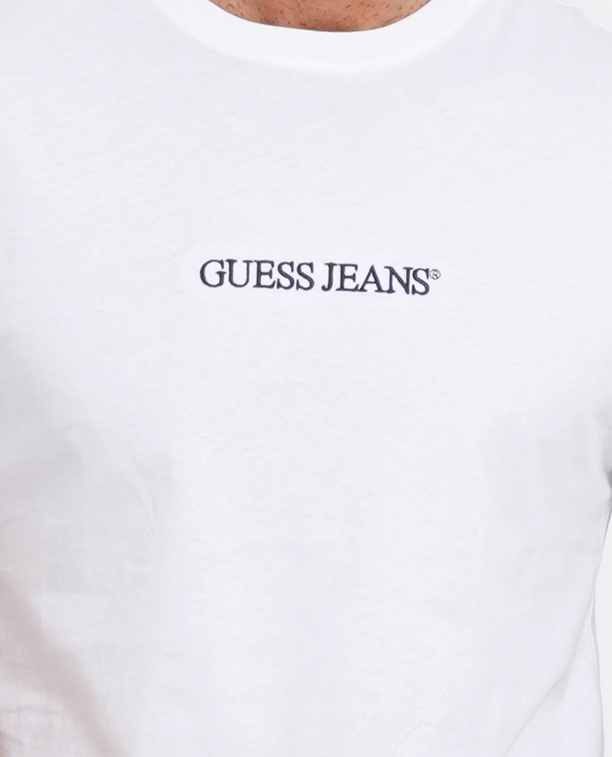 T-shirt uomo Guess con logo ricamato<BR/> 