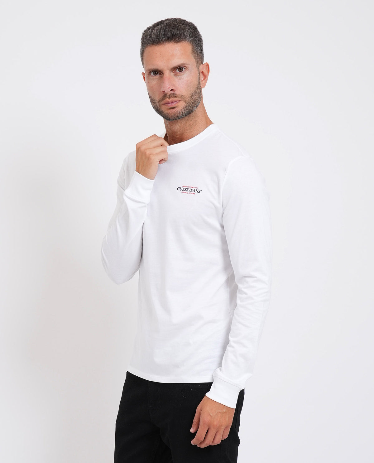 T-shirt Guess uomo slim fit a manica lunga<BR/> 