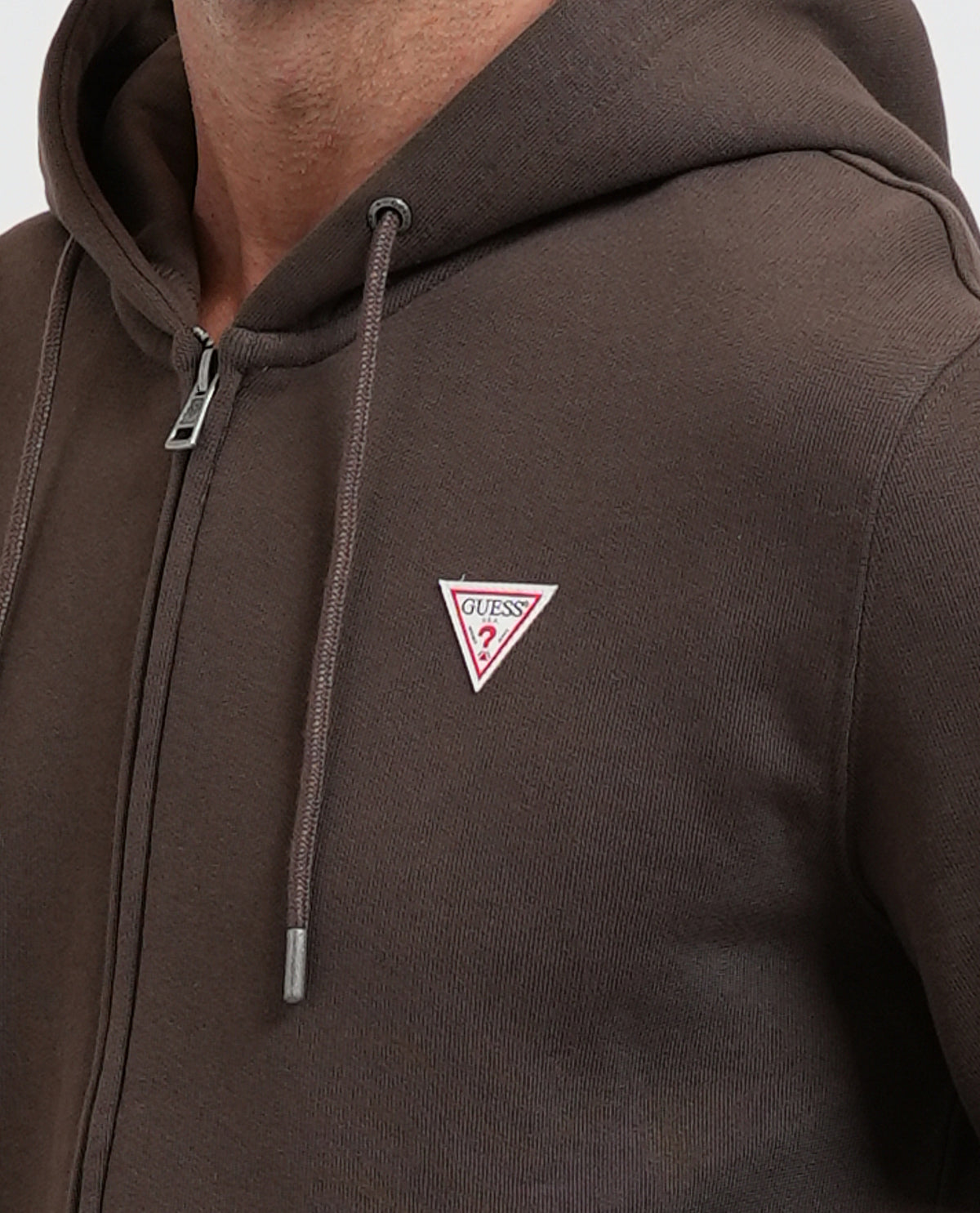 Felpa con zip mini triangolo uomo Guess Jeans 
