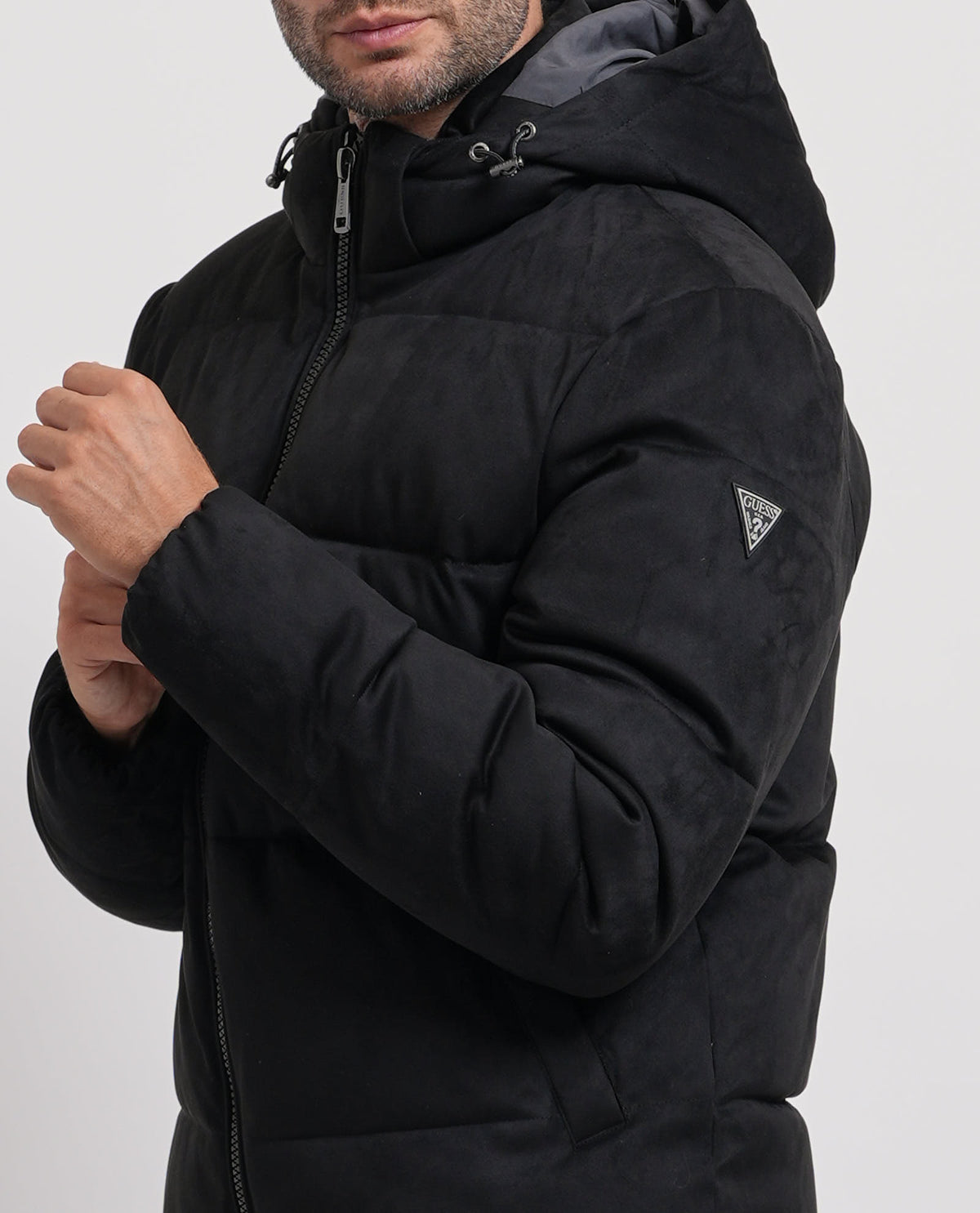 Guess Giacca uomo trapuntata effetto camoscio 