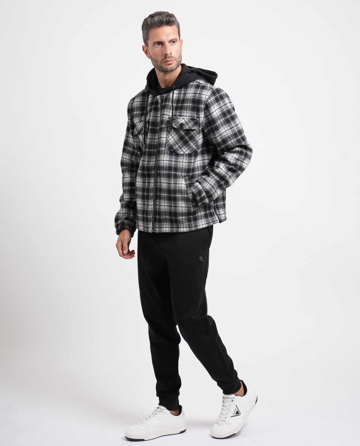 Giubbotto uomo Guess con cappuccio 