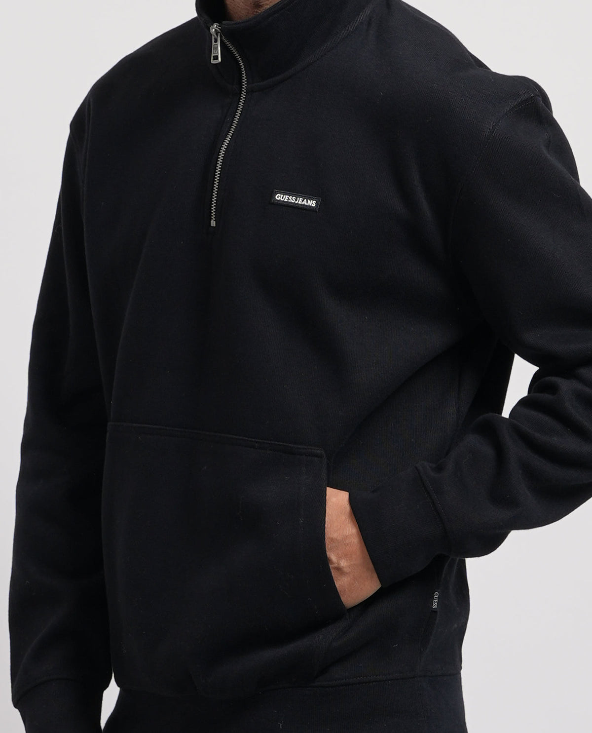 Felpa con mezza zip Guess uomo 