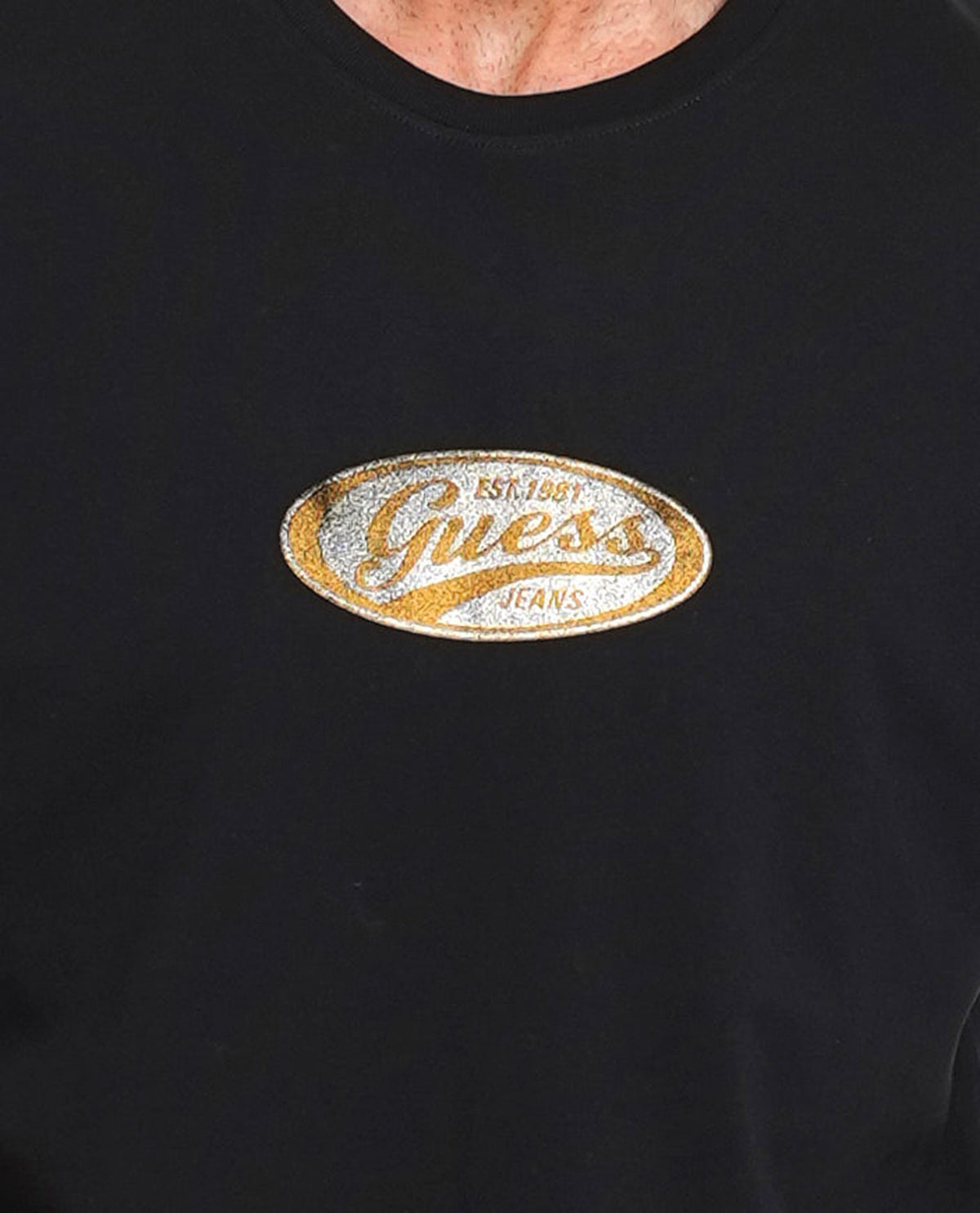 T-shirt uomo Guess con logo centrale 