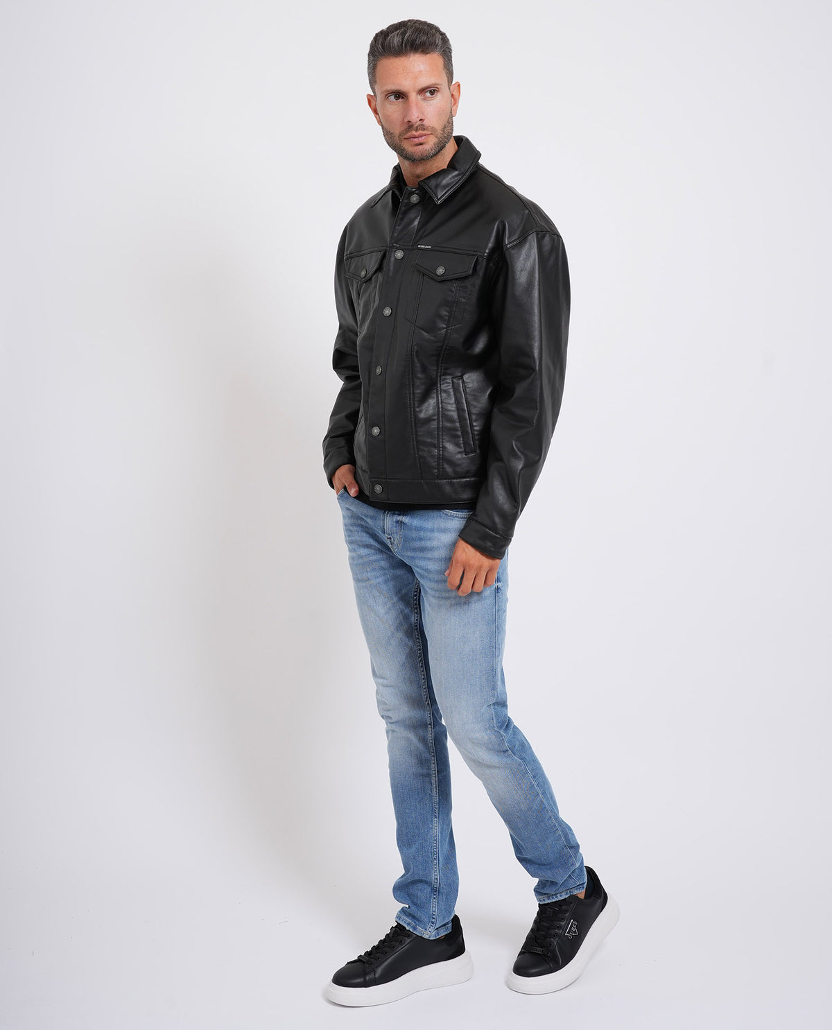 Giacca in similpelle Guess uomo 