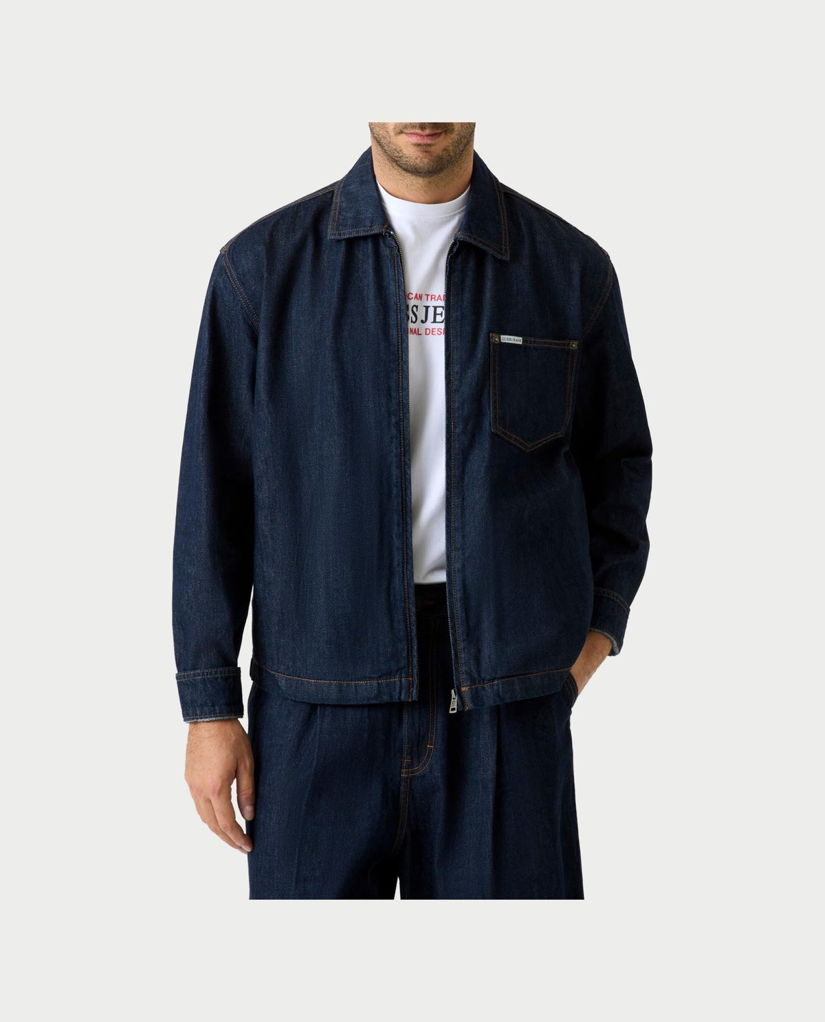 Giacca in denim Guess uomo 