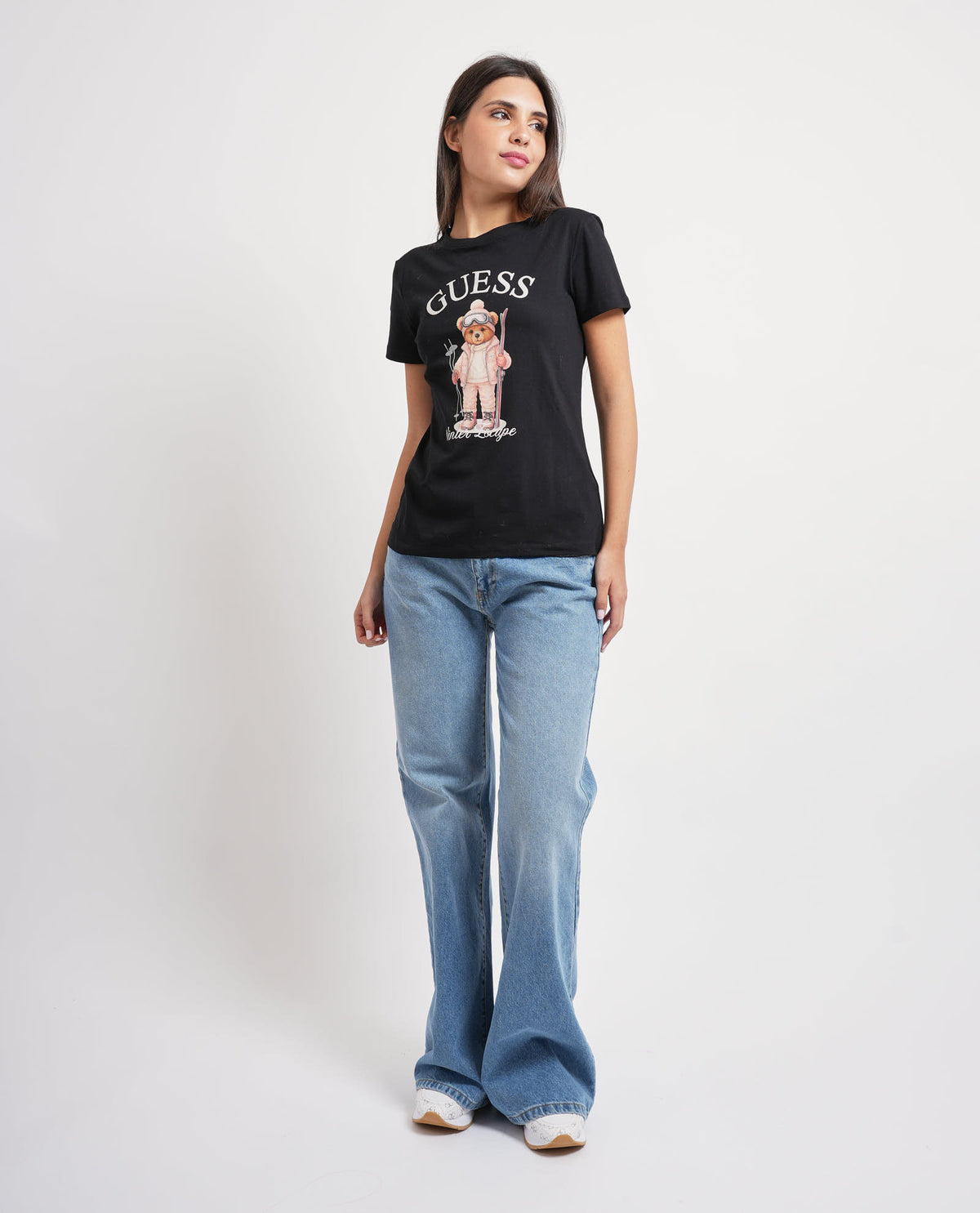 T-shirt donna Guess con stampa frontale 